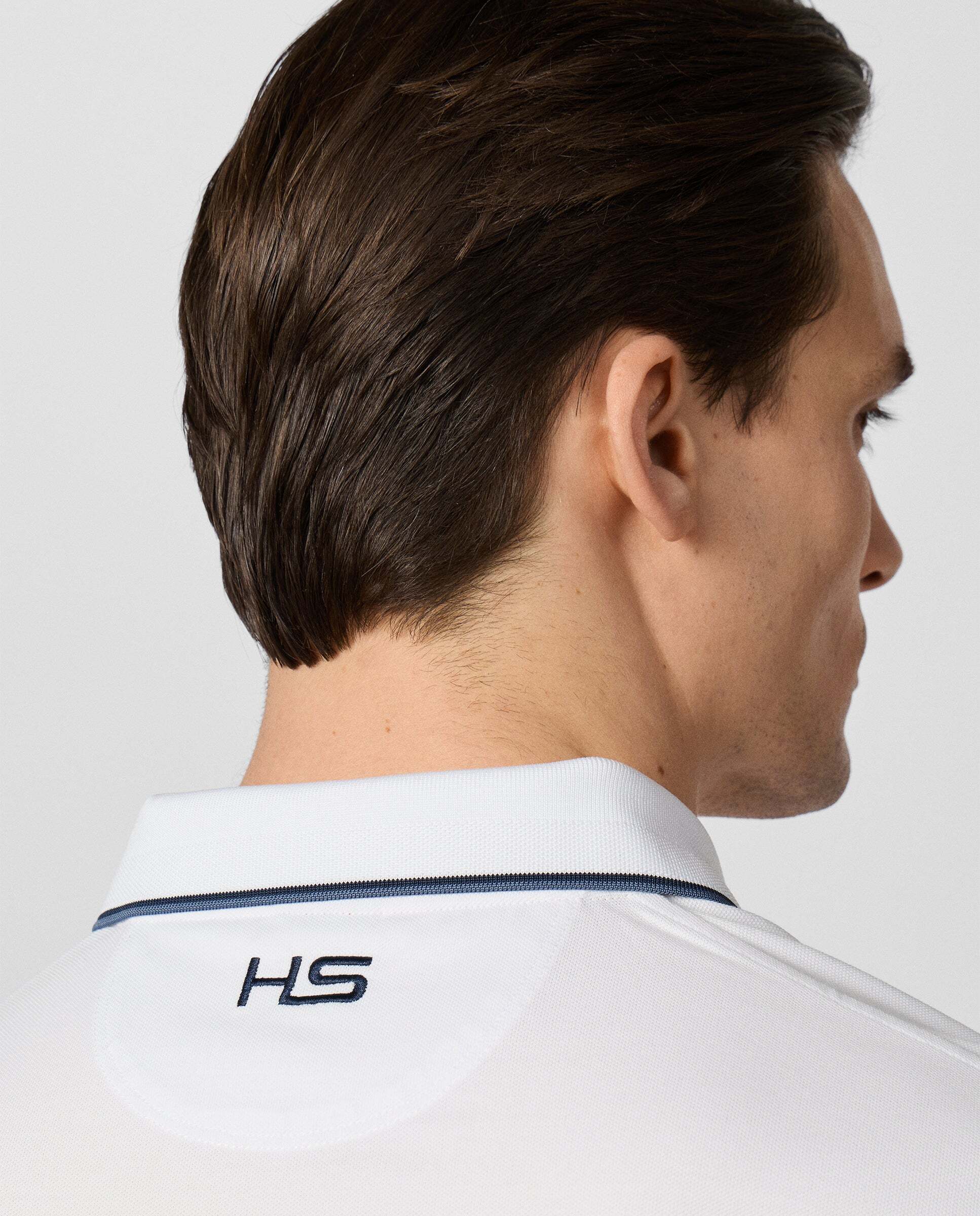 Polo de hombre de manga corta con ribete fit clásico - Hackett - Blanco Blanco-5