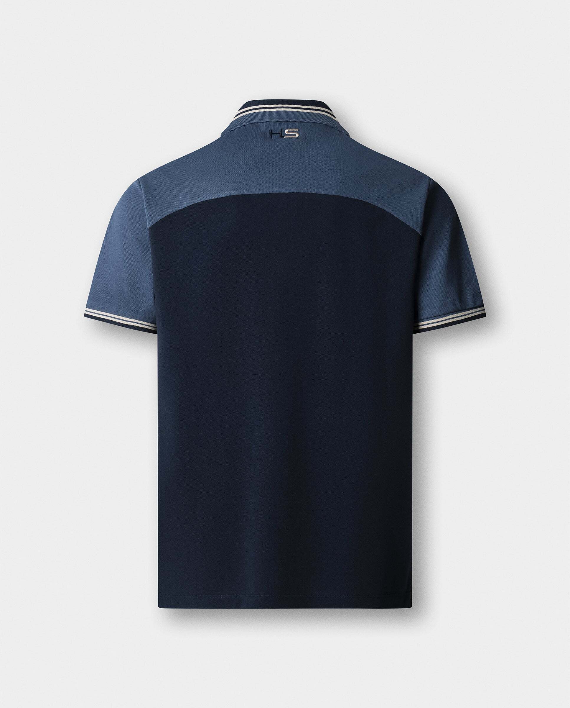 Polo de hombre color block manga corta fit clásico - Hackett - Azul Azul-9