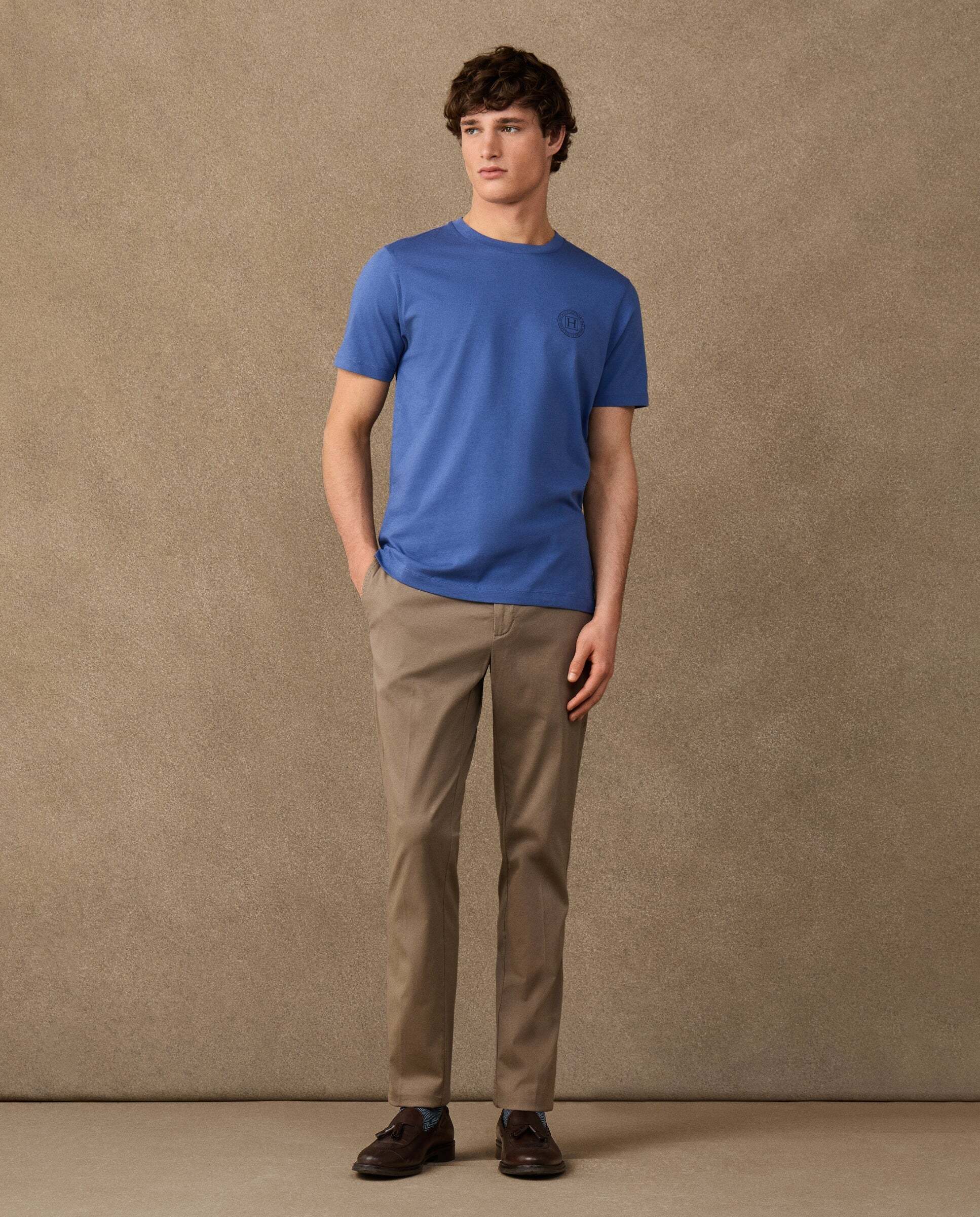Camiseta de hombre logo fit clásico - Hackett - Azul Azul-2