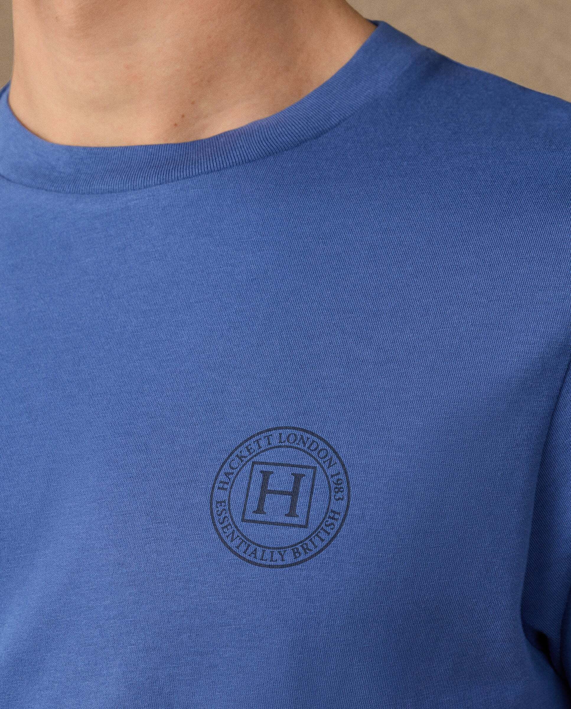 Camiseta de hombre logo fit clásico - Hackett - Azul Azul-6