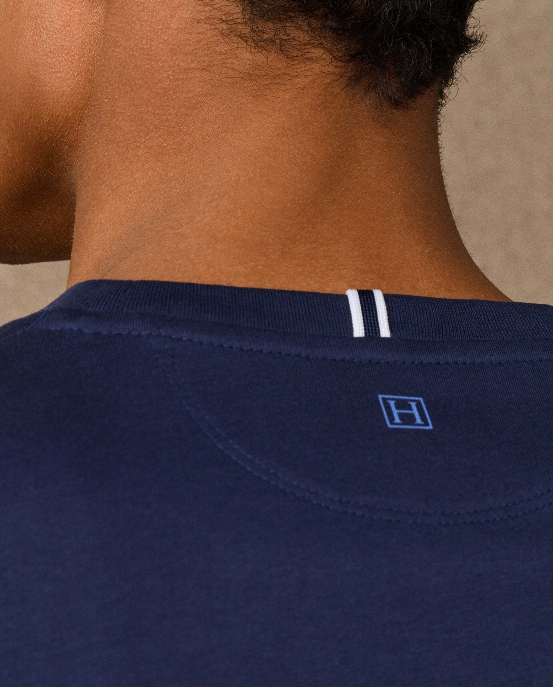 Camiseta de hombre logo fit clásico - Hackett - Azul marino Azul marino-5