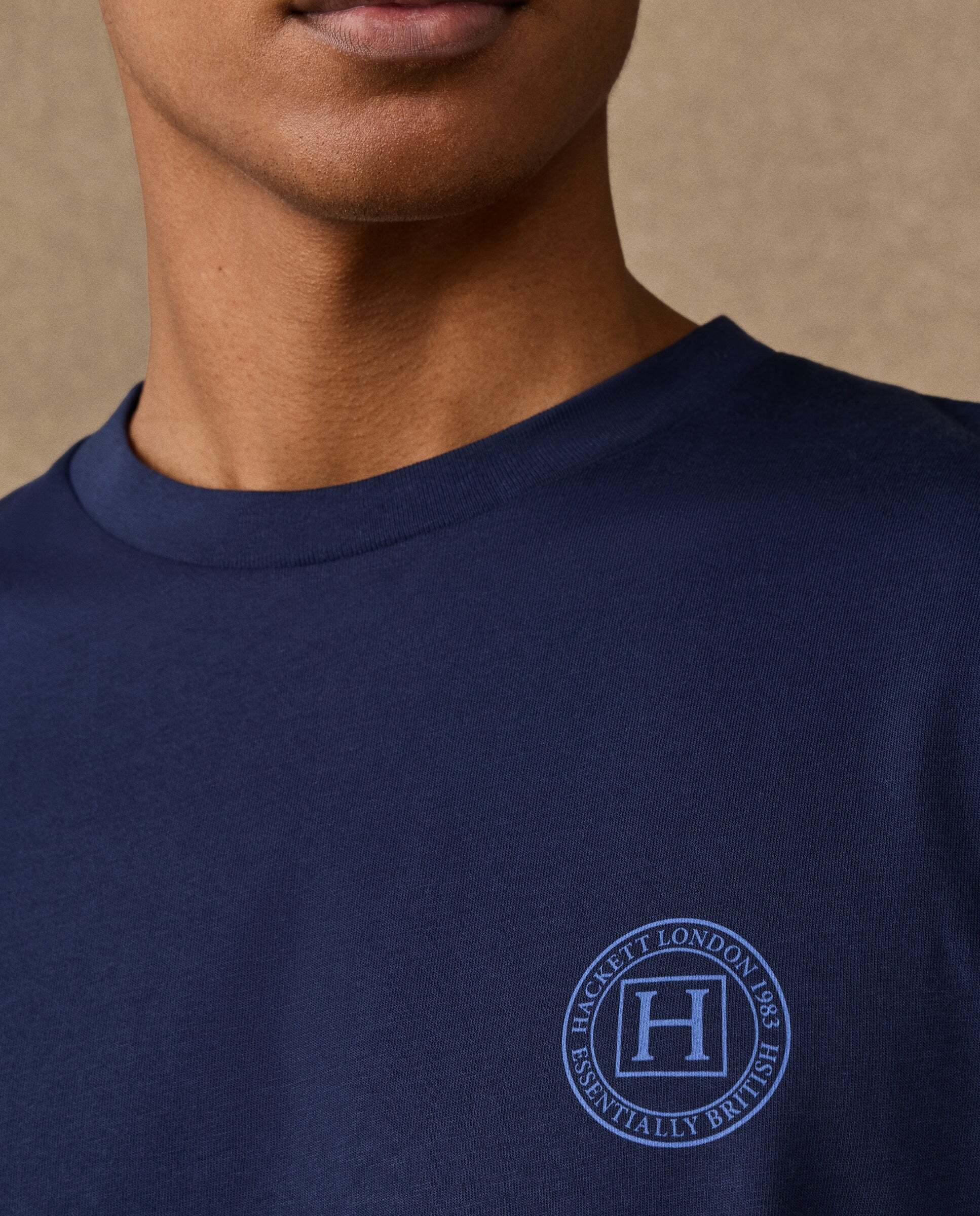 Camiseta de hombre logo fit clásico - Hackett - Azul marino Azul marino-6