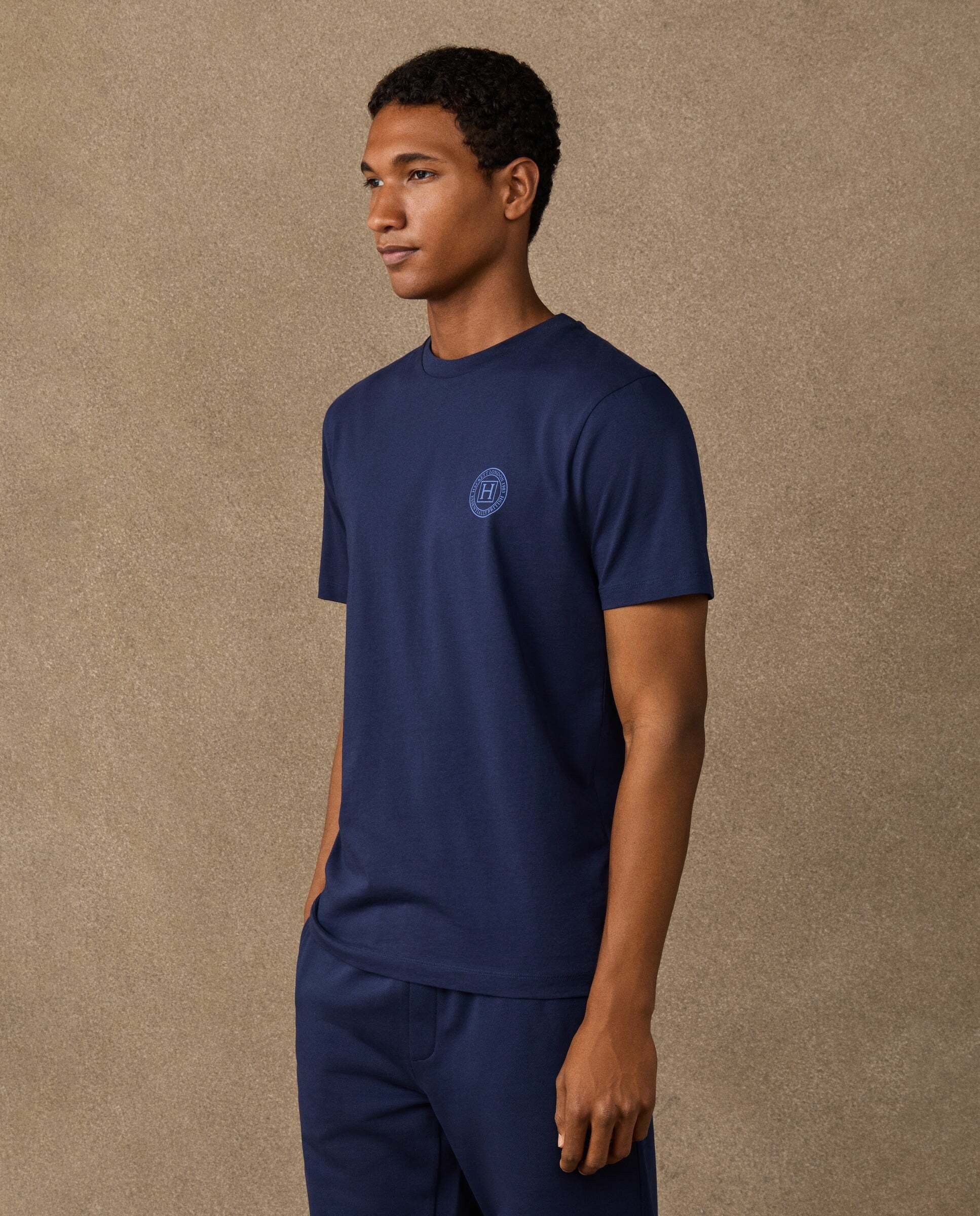 Camiseta de hombre logo fit clásico - Hackett - Azul marino Azul marino-7