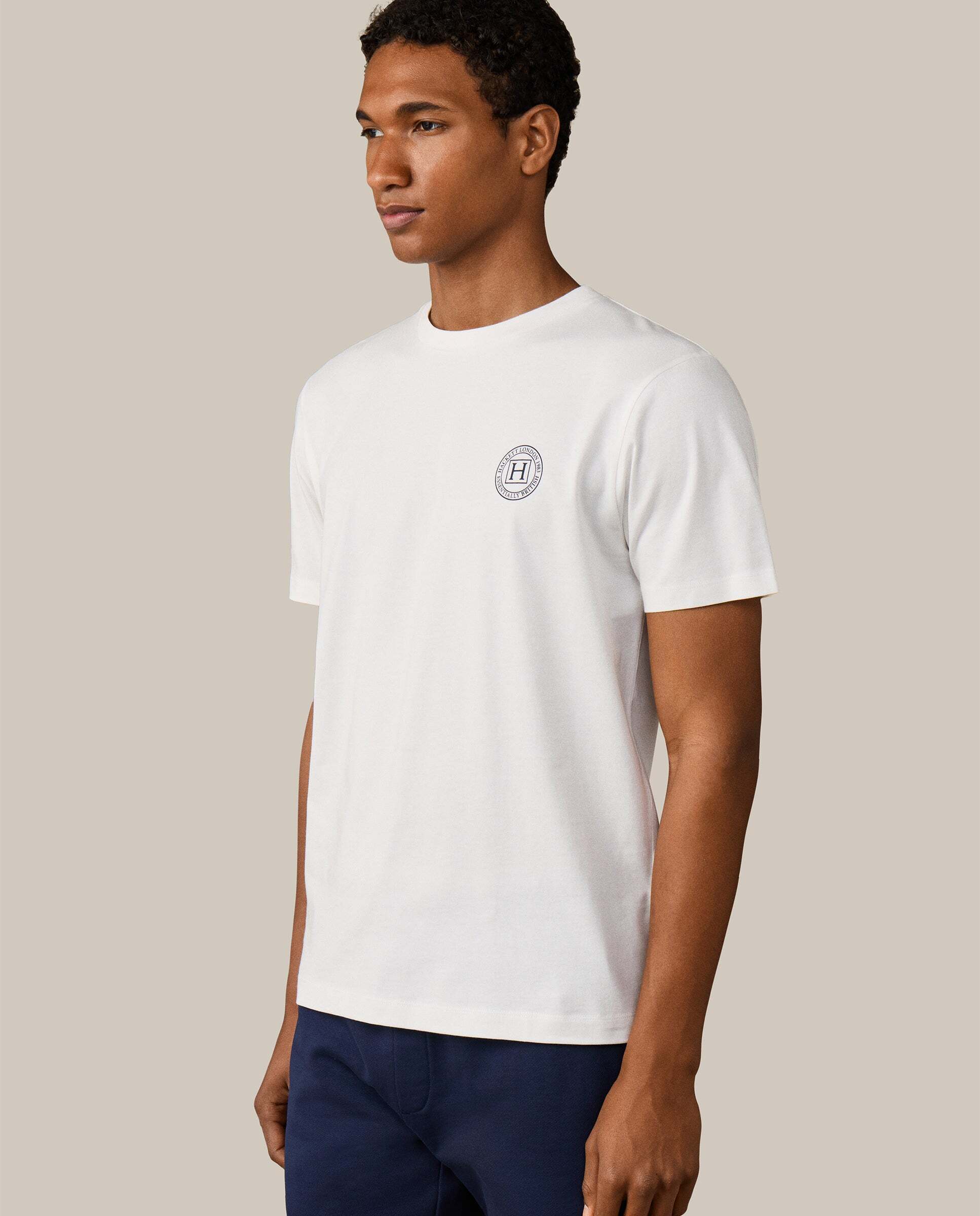 Camiseta de hombre logo fit clásico - Hackett - Natural Natural-7