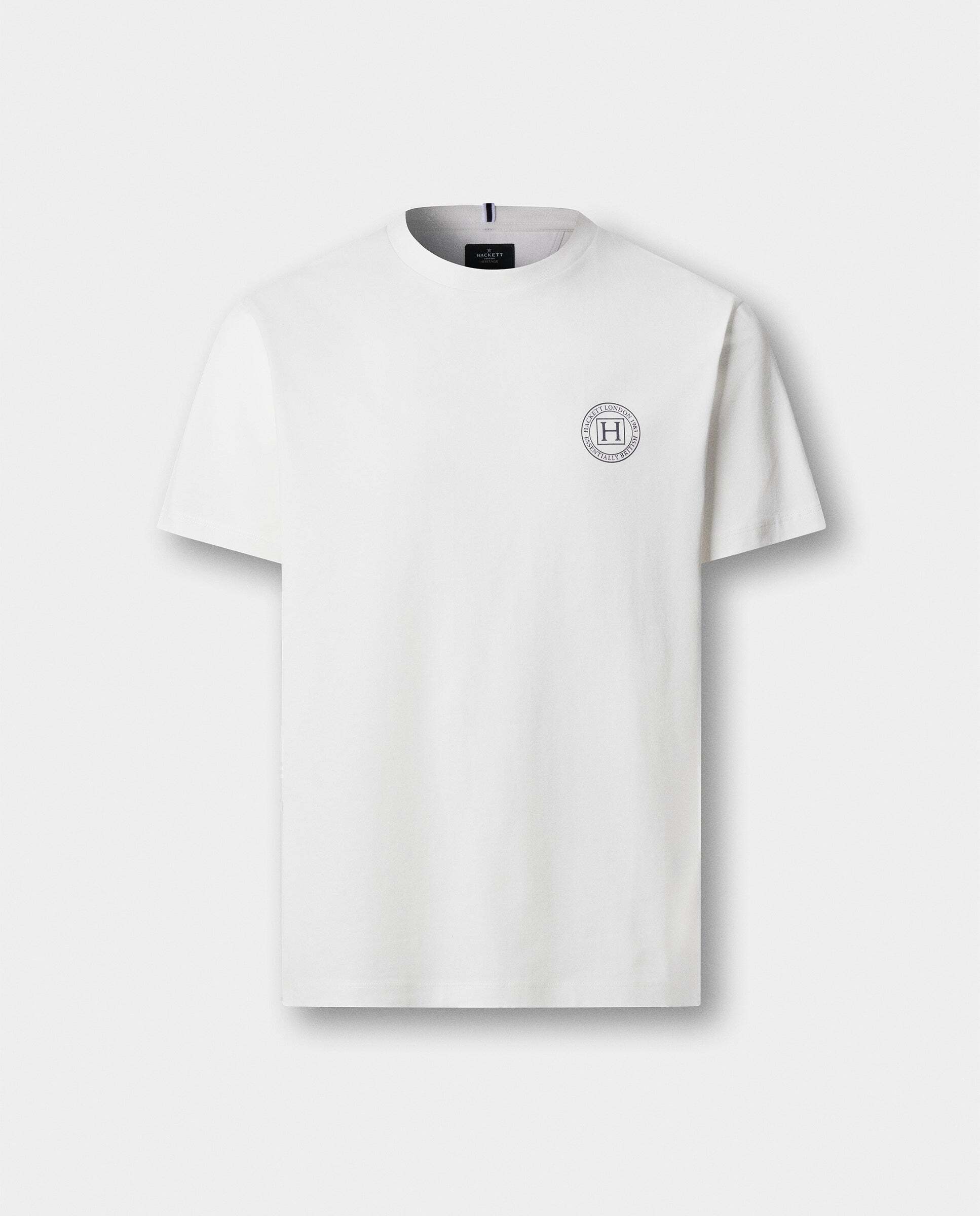 Camiseta de hombre logo fit clásico - Hackett - Natural Natural-10