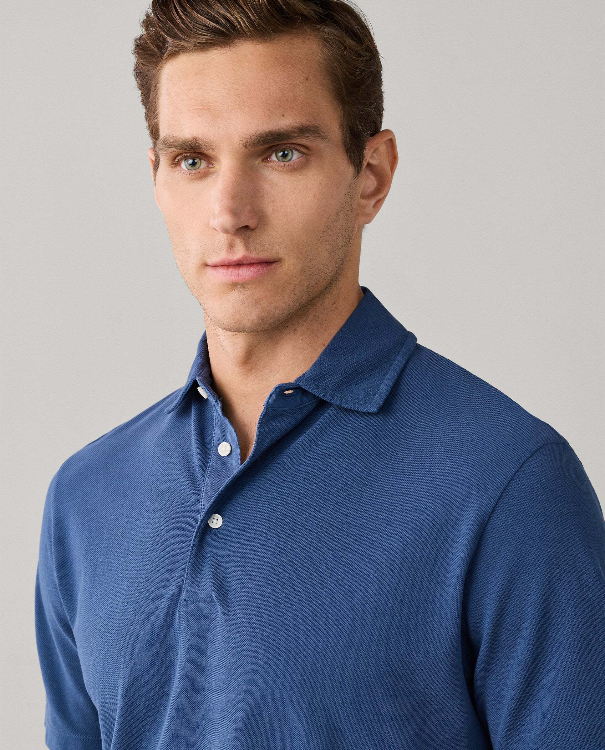 Polo de hombre piqué manga corta fit clásico - Hackett - Azul Azul-4