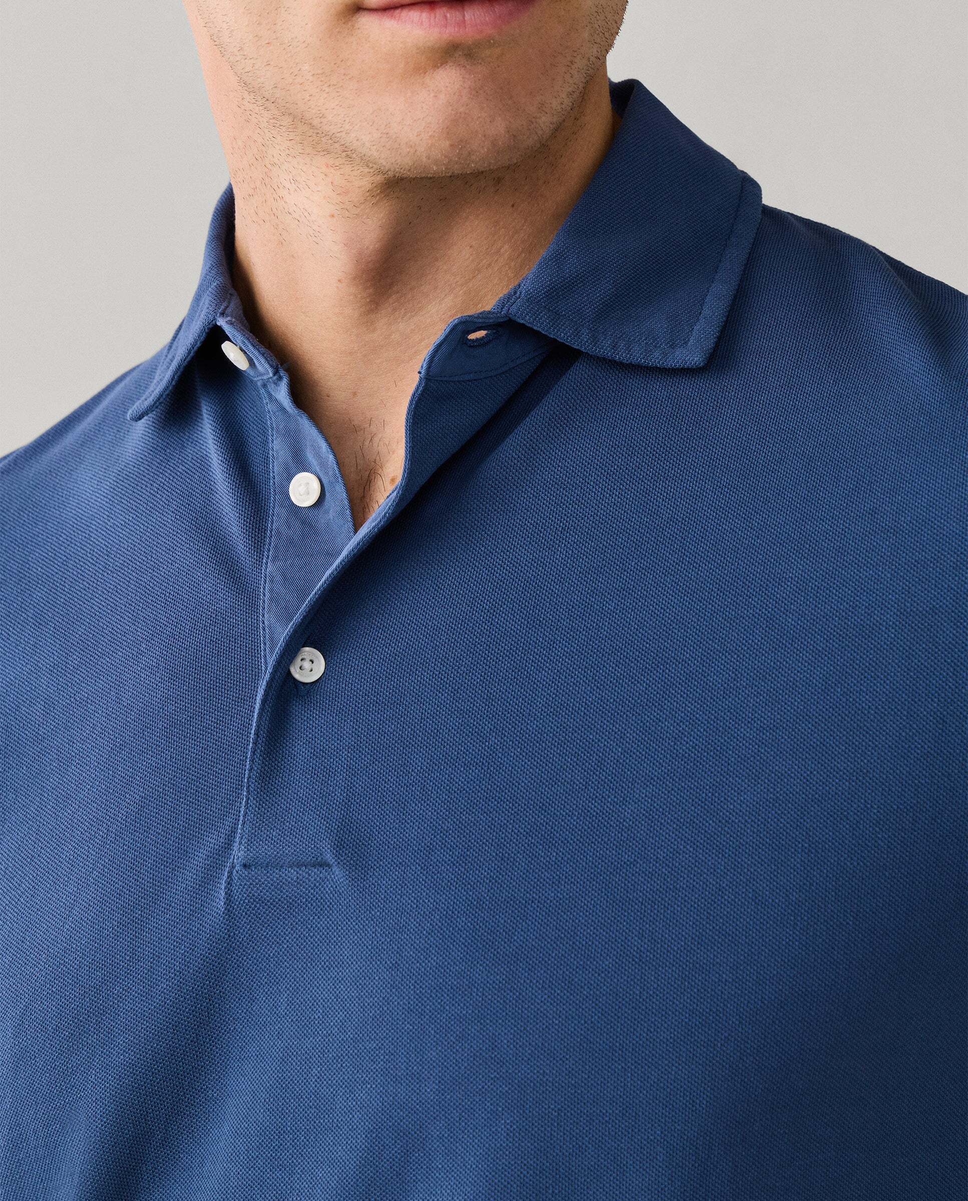 Polo de hombre piqué manga corta fit clásico - Hackett - Azul Azul-6