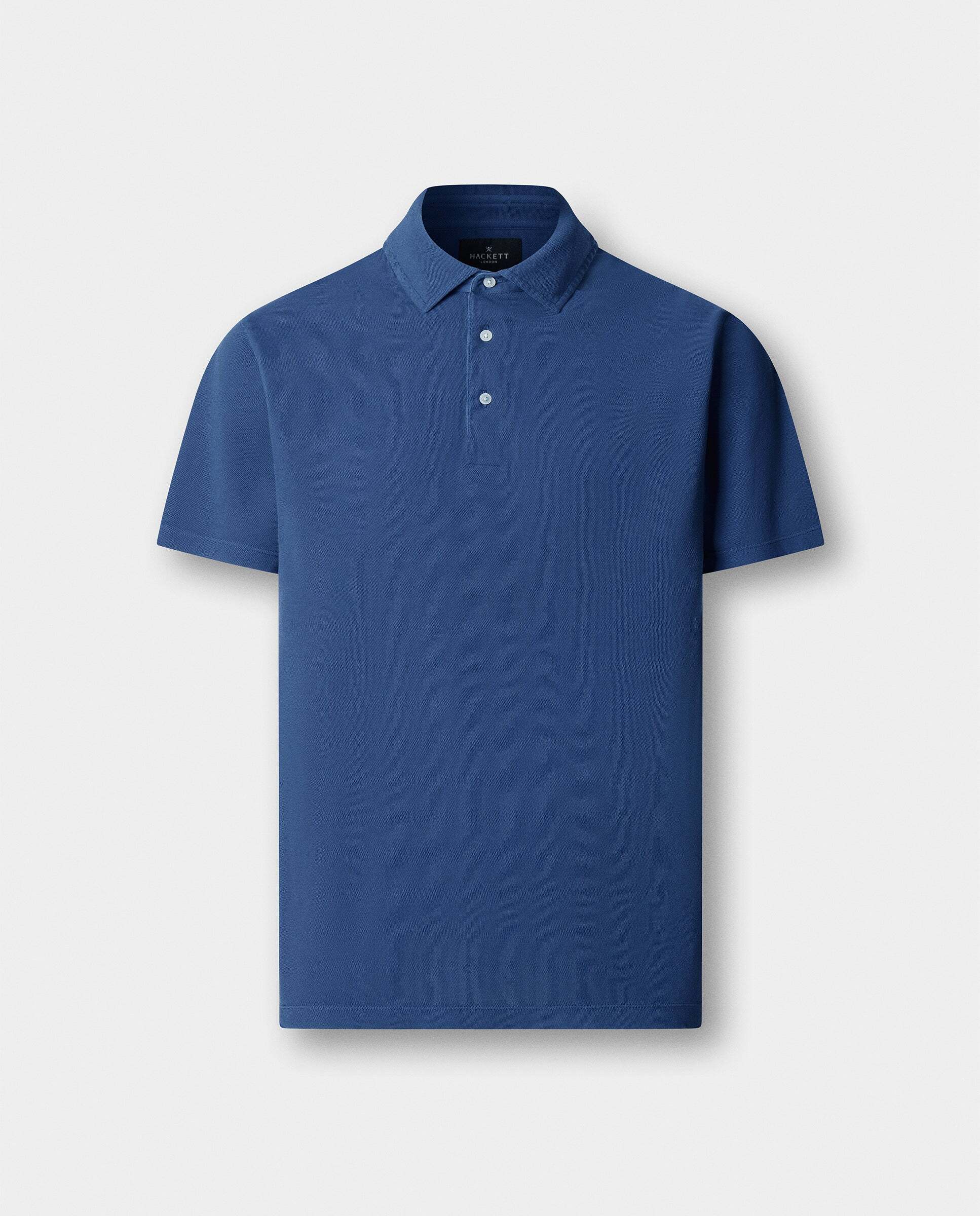 Polo de hombre piqué manga corta fit clásico - Hackett - Azul Azul-10