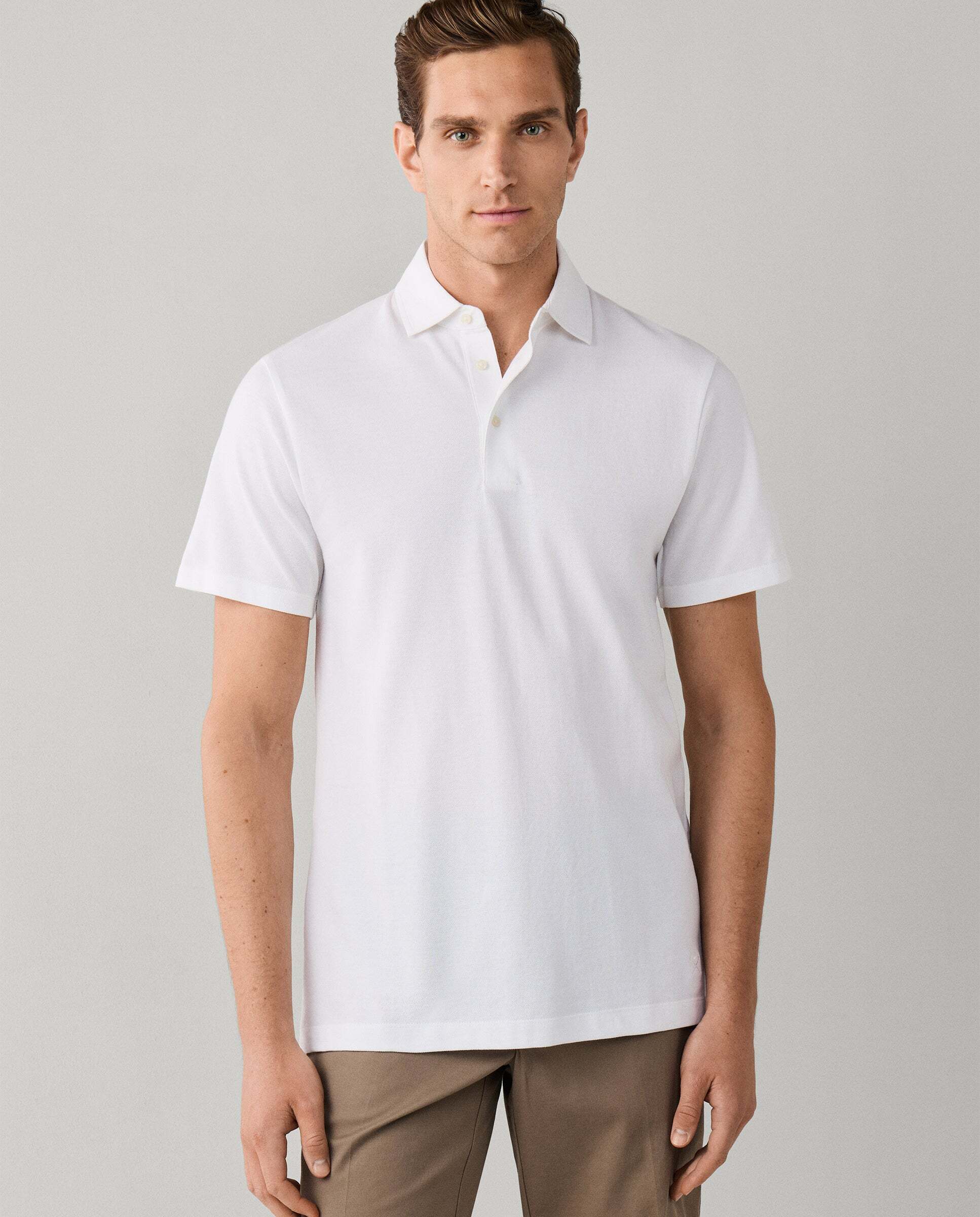 Imagen 0 de Polo de hombre piqué manga corta fit clásico Blanco