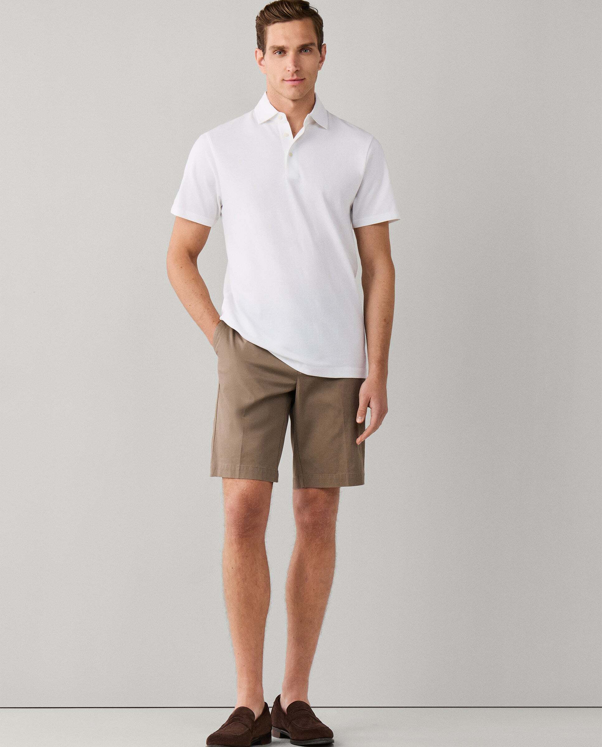 Polo de hombre piqué manga corta fit clásico - Hackett - Blanco Blanco-2
