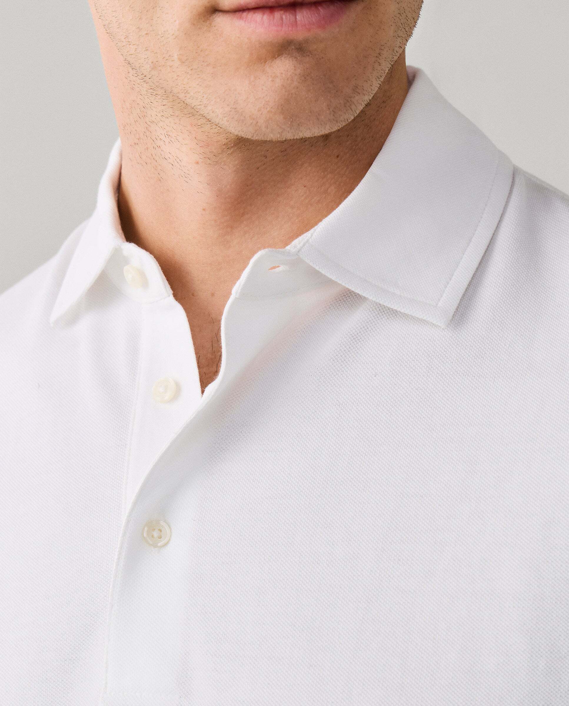 Polo de hombre piqué manga corta fit clásico - Hackett - Blanco Blanco-5
