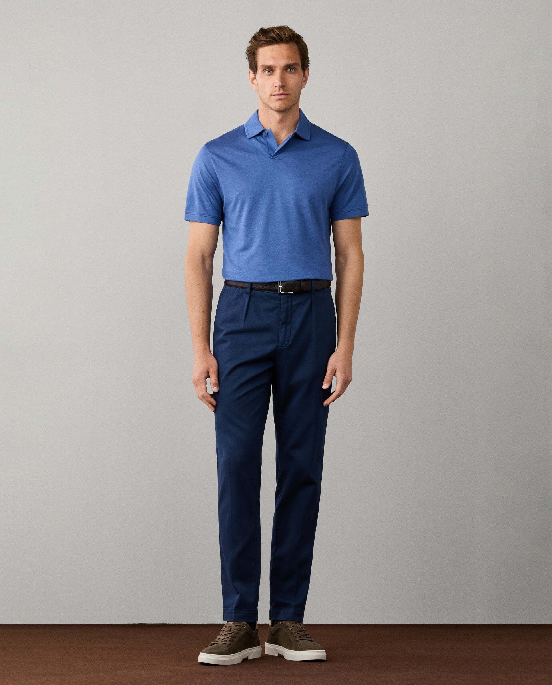 Polo de hombre de viaje manga corta fit clásico - Hackett - Azul Azul-2
