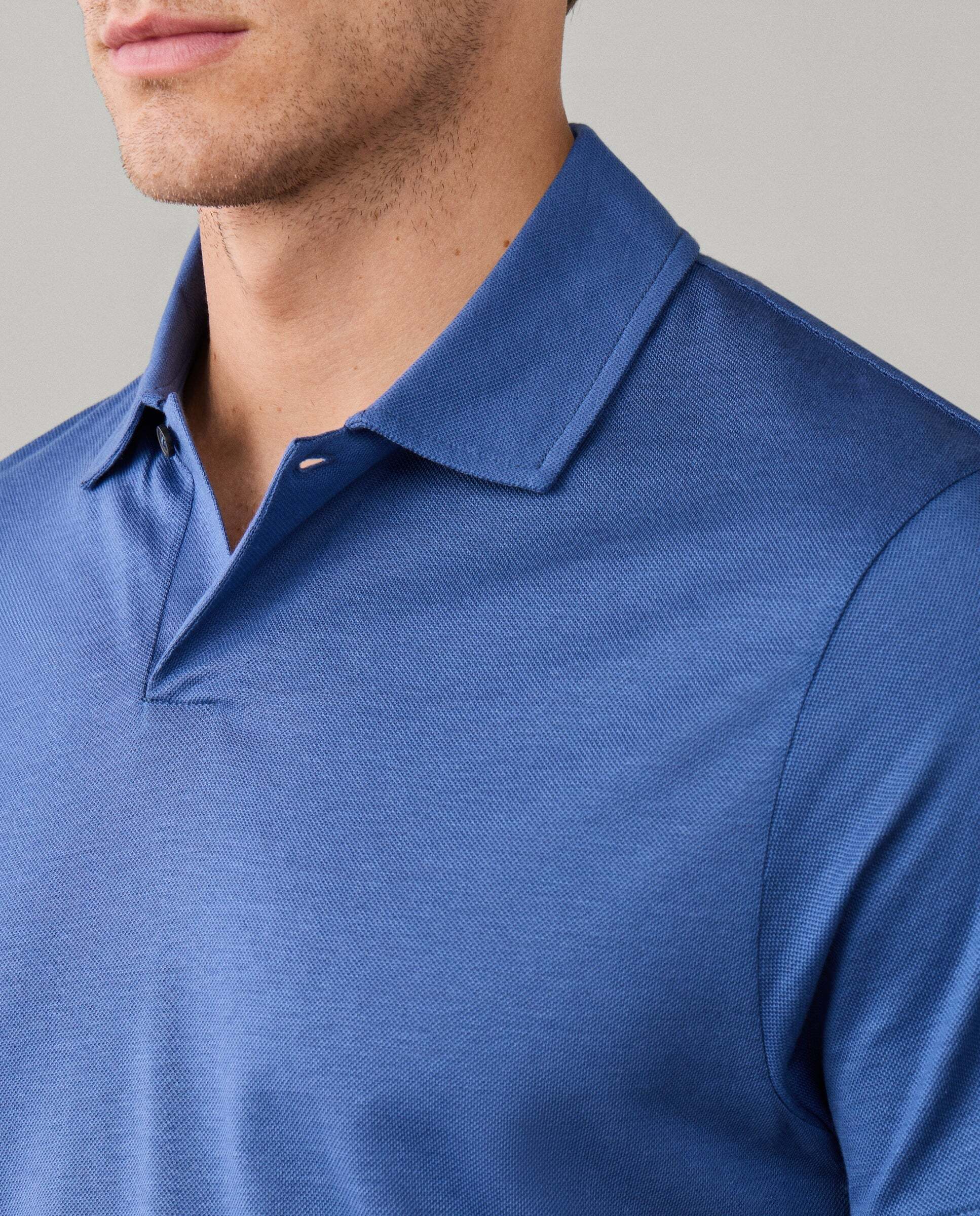 Polo de hombre de viaje manga corta fit clásico - Hackett - Azul Azul-4
