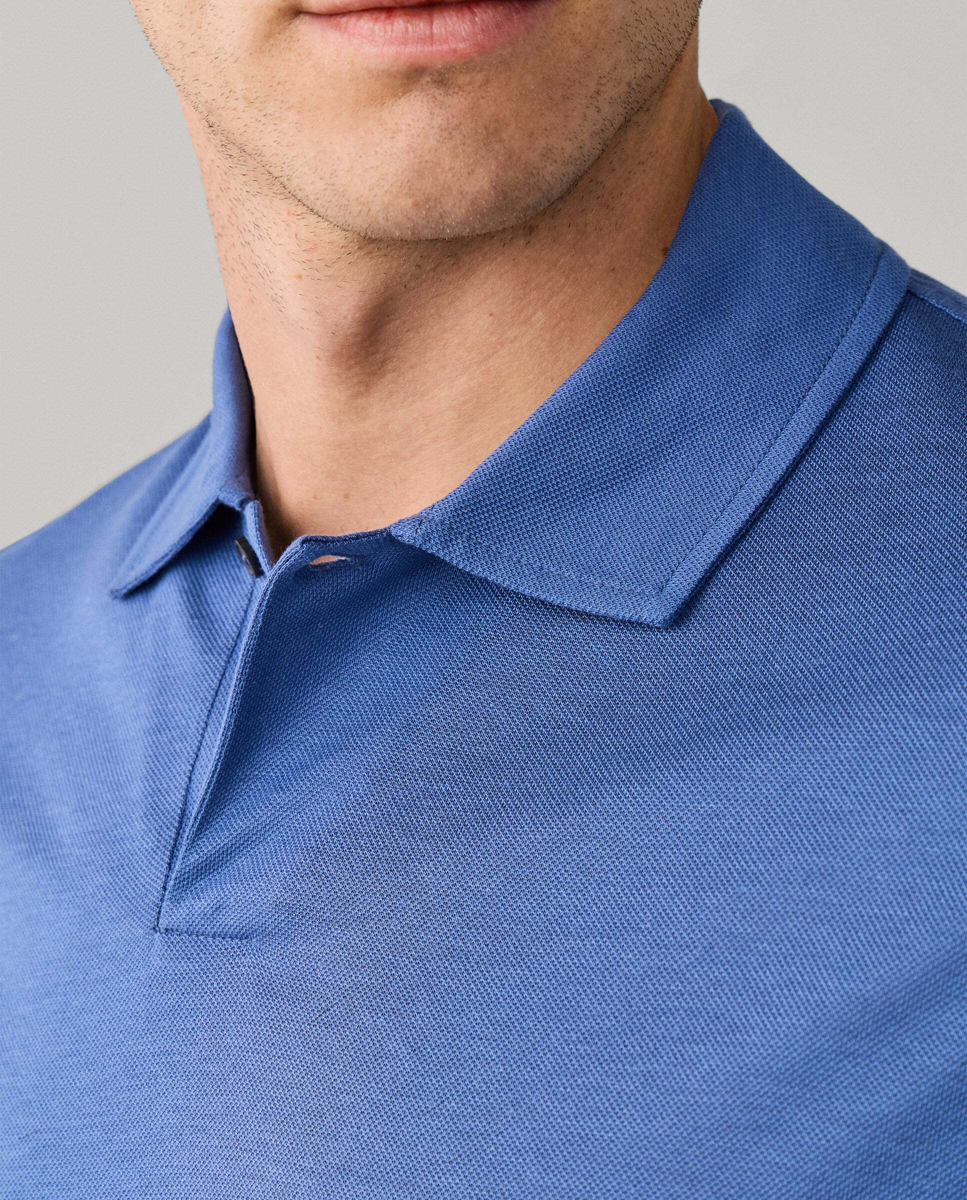 Polo de hombre de viaje manga corta fit clásico - Hackett - Azul Azul-6