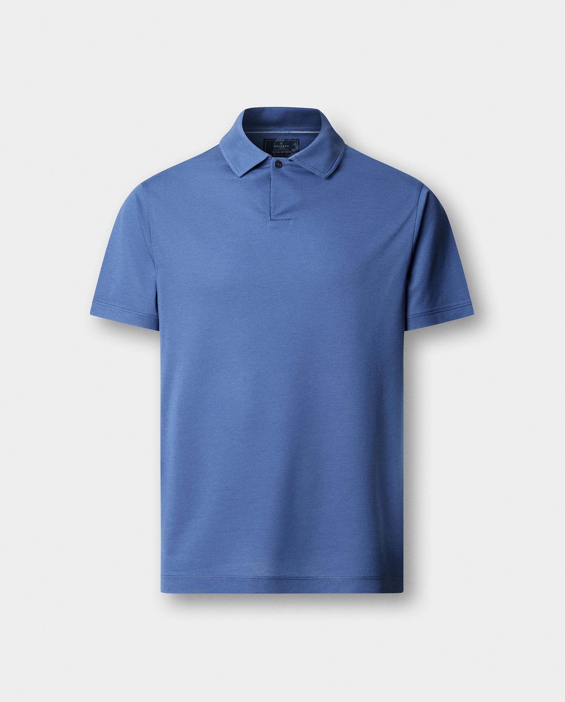 Polo de hombre de viaje manga corta fit clásico - Hackett - Azul Azul-9
