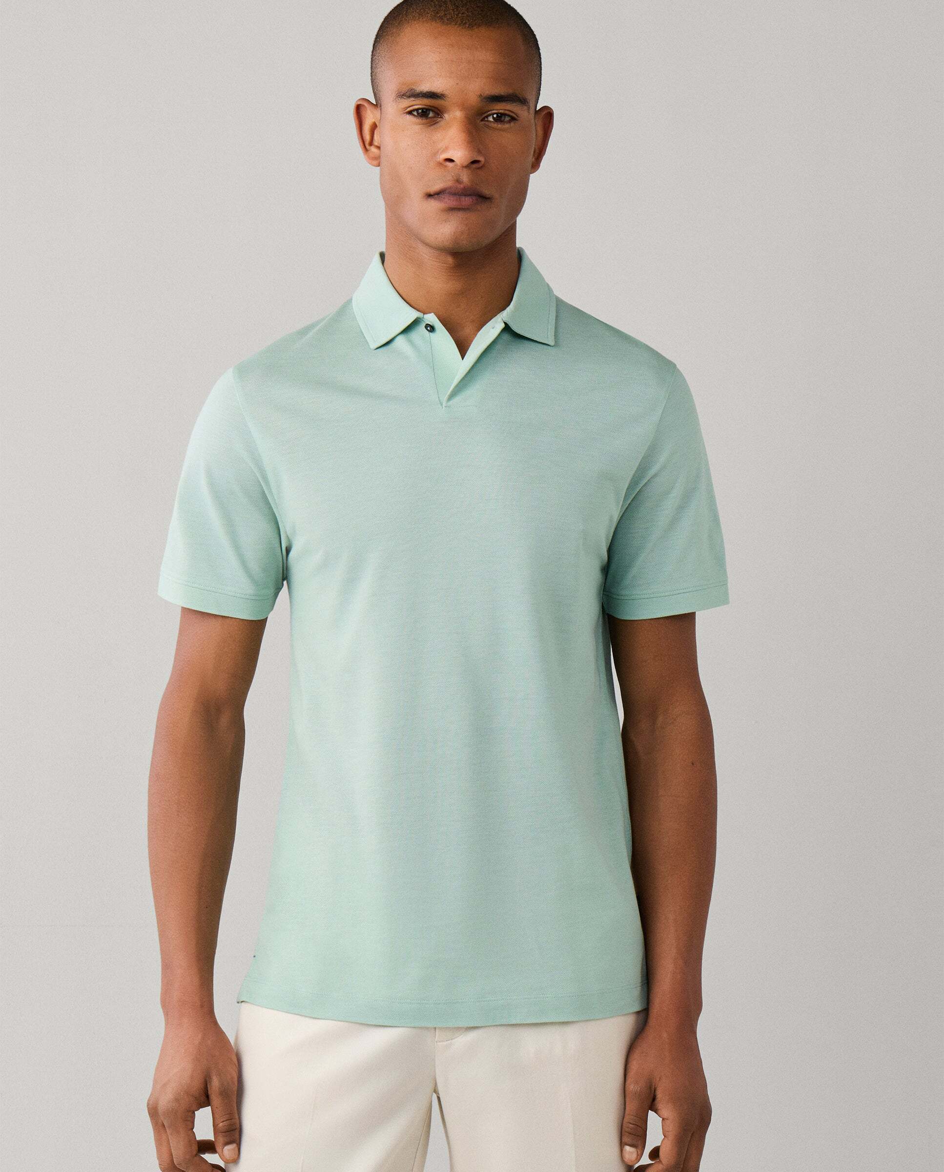 Polo de hombre de viaje manga corta fit clásico - Hackett - Verde Verde-1
