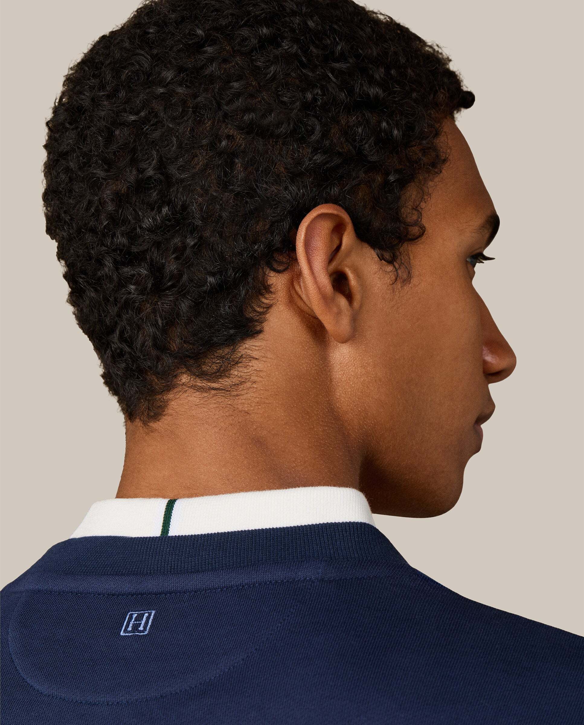 Sudadera de hombre cuello redondo con logo h - Hackett - Azul marino Azul marino-5