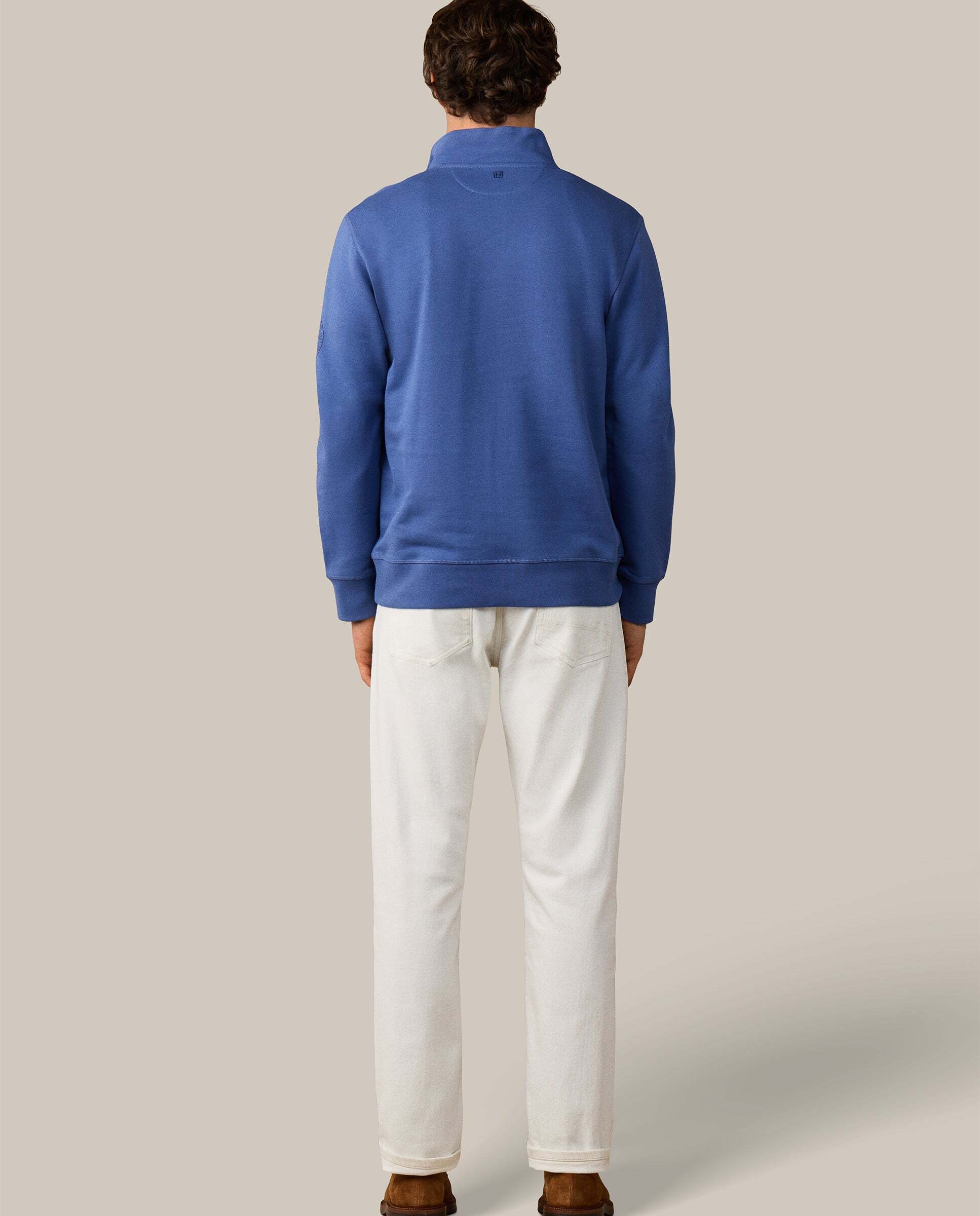 Sudadera de hombre con cremallera con logo h - Hackett - Azul Azul-3