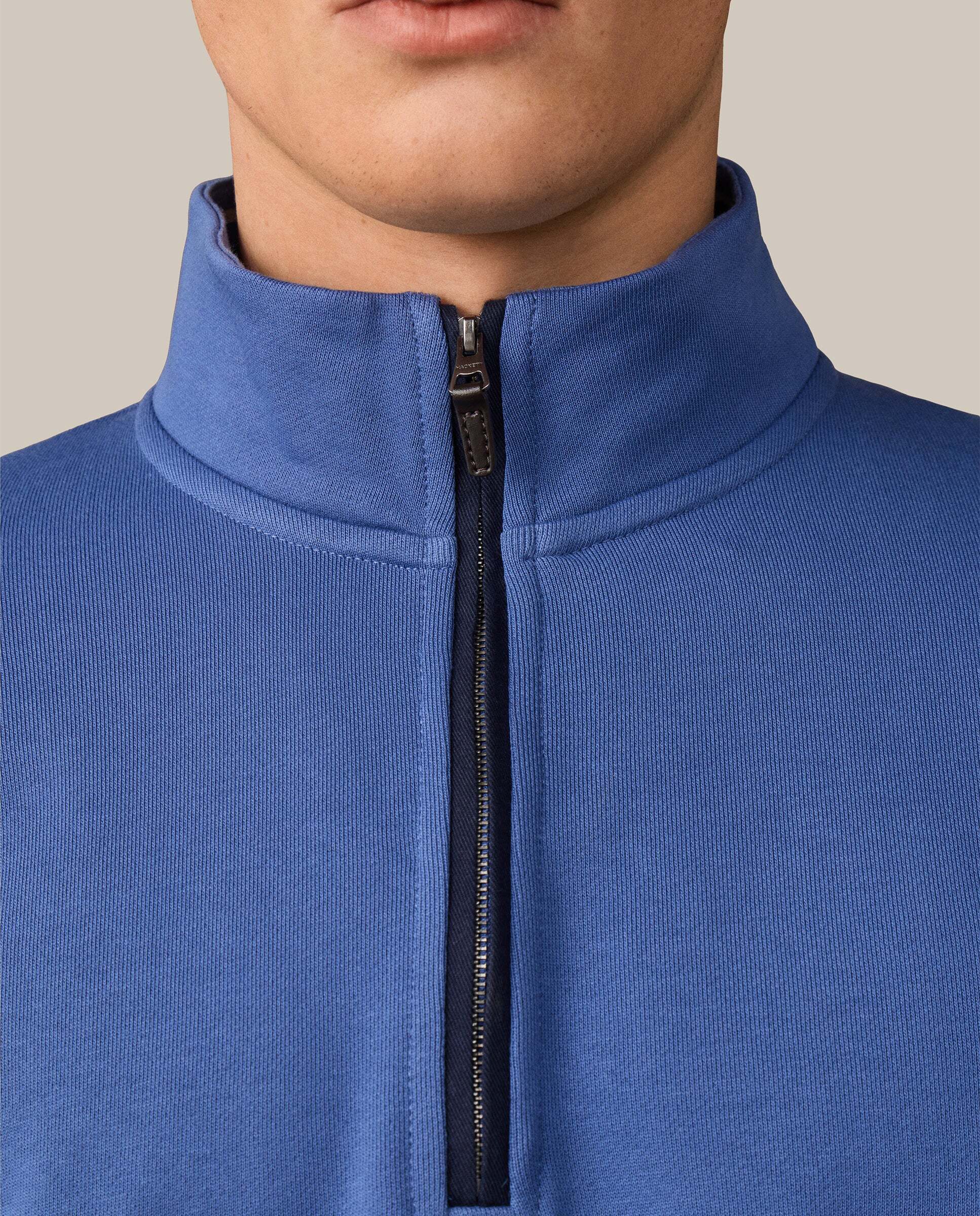 Sudadera de hombre con cremallera con logo h - Hackett - Azul Azul-6
