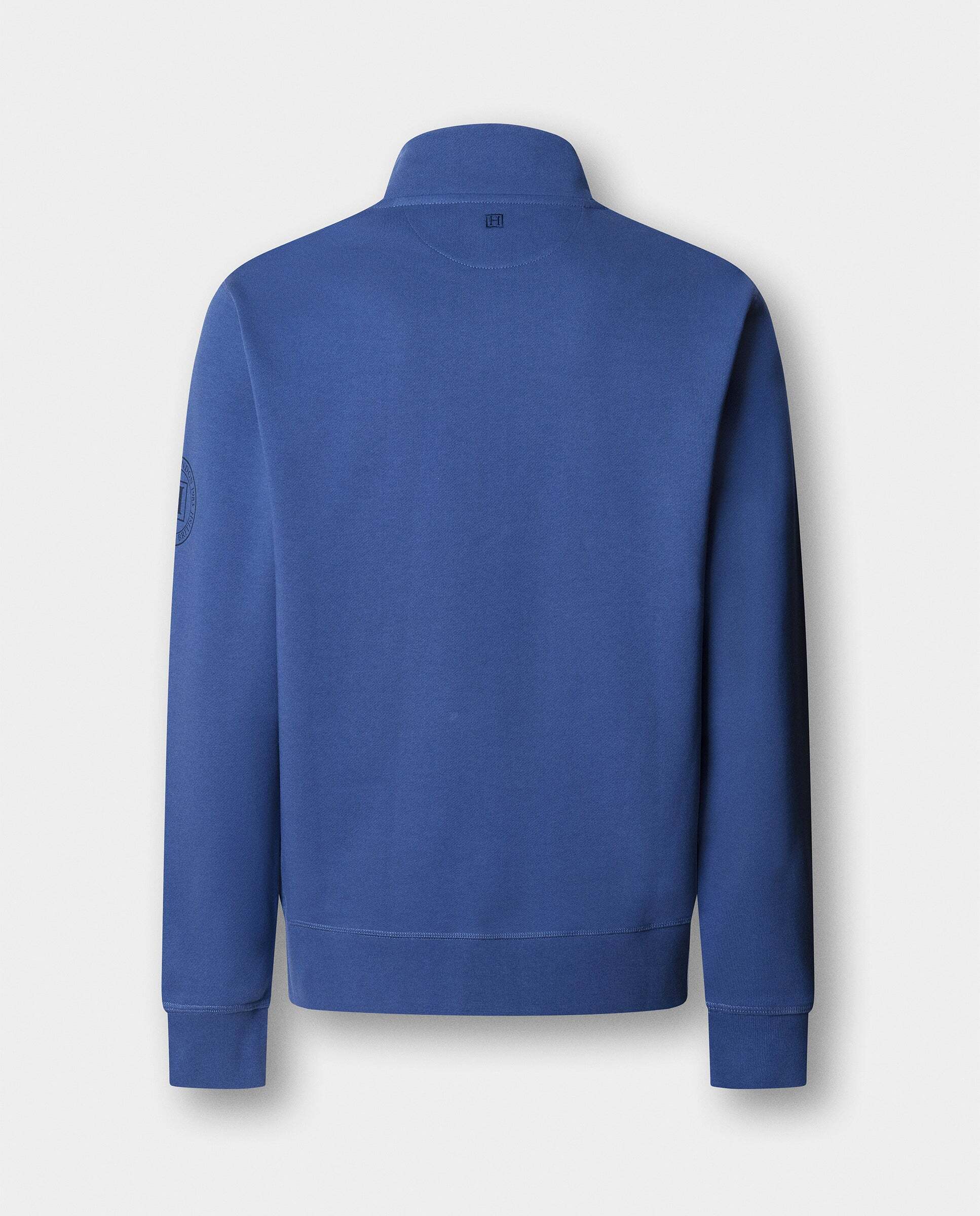 Sudadera de hombre con cremallera con logo h - Hackett - Azul Azul-9