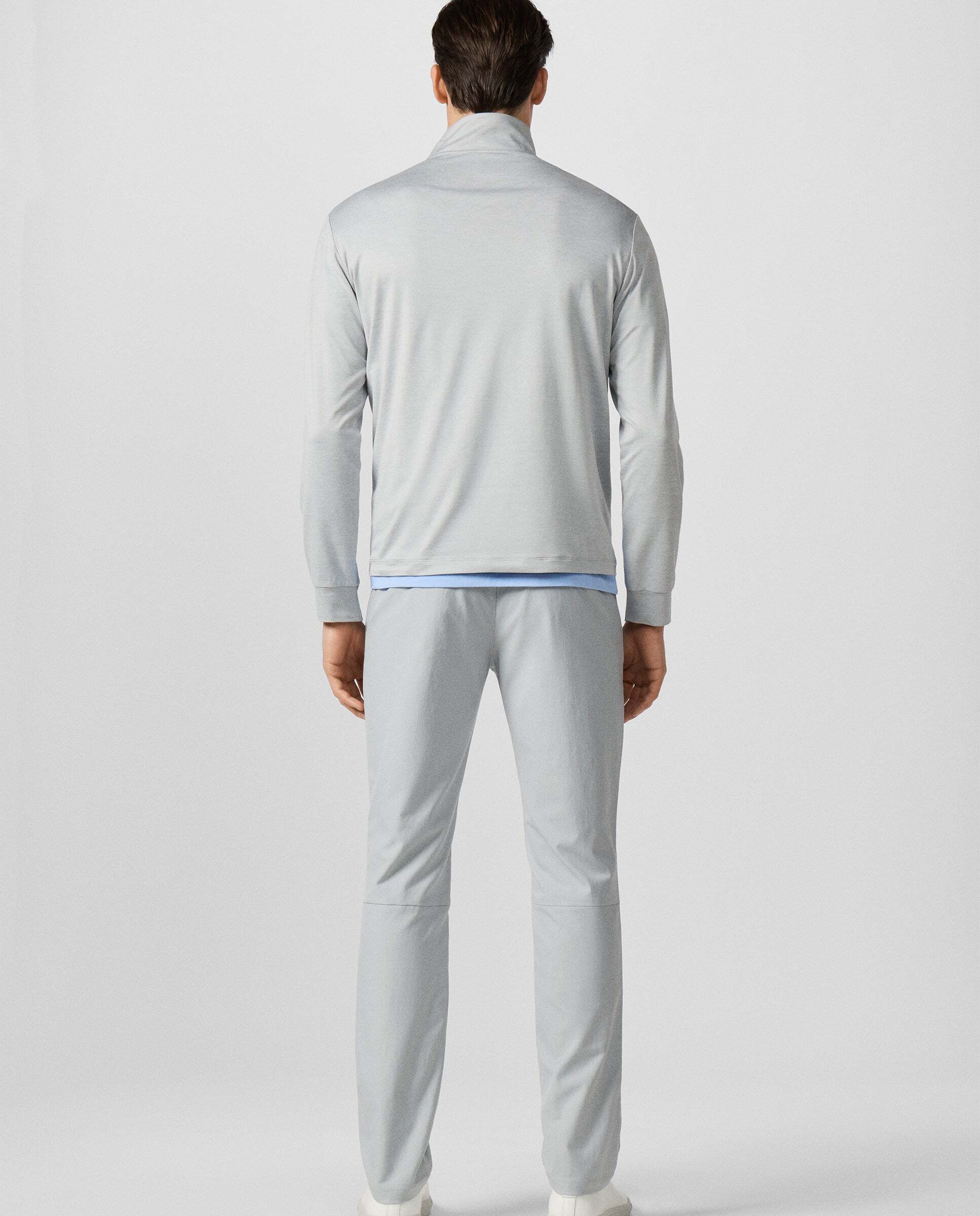 Sudadera fit slim con cremallera de un cuarto - Hackett - Gris Gris-3