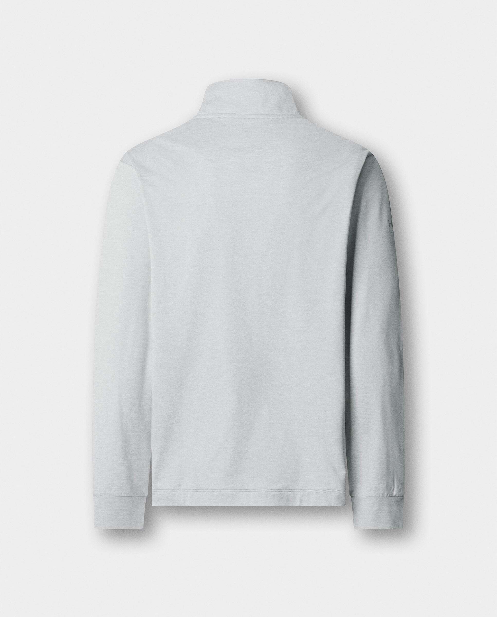 Sudadera fit slim con cremallera de un cuarto - Hackett - Gris Gris-8
