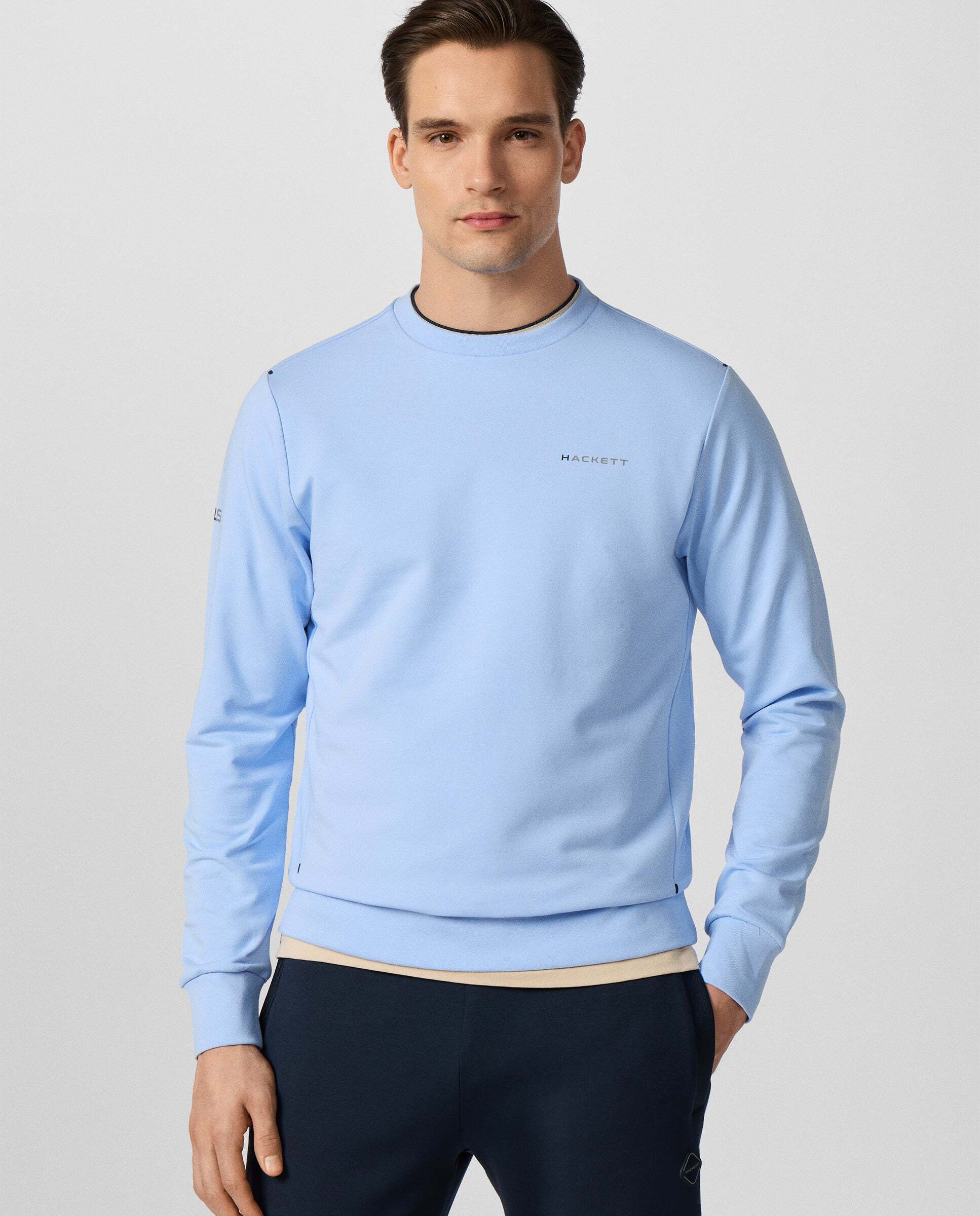 Imagen 0 de Sudadera de hombre cuello redondo con logo Azul