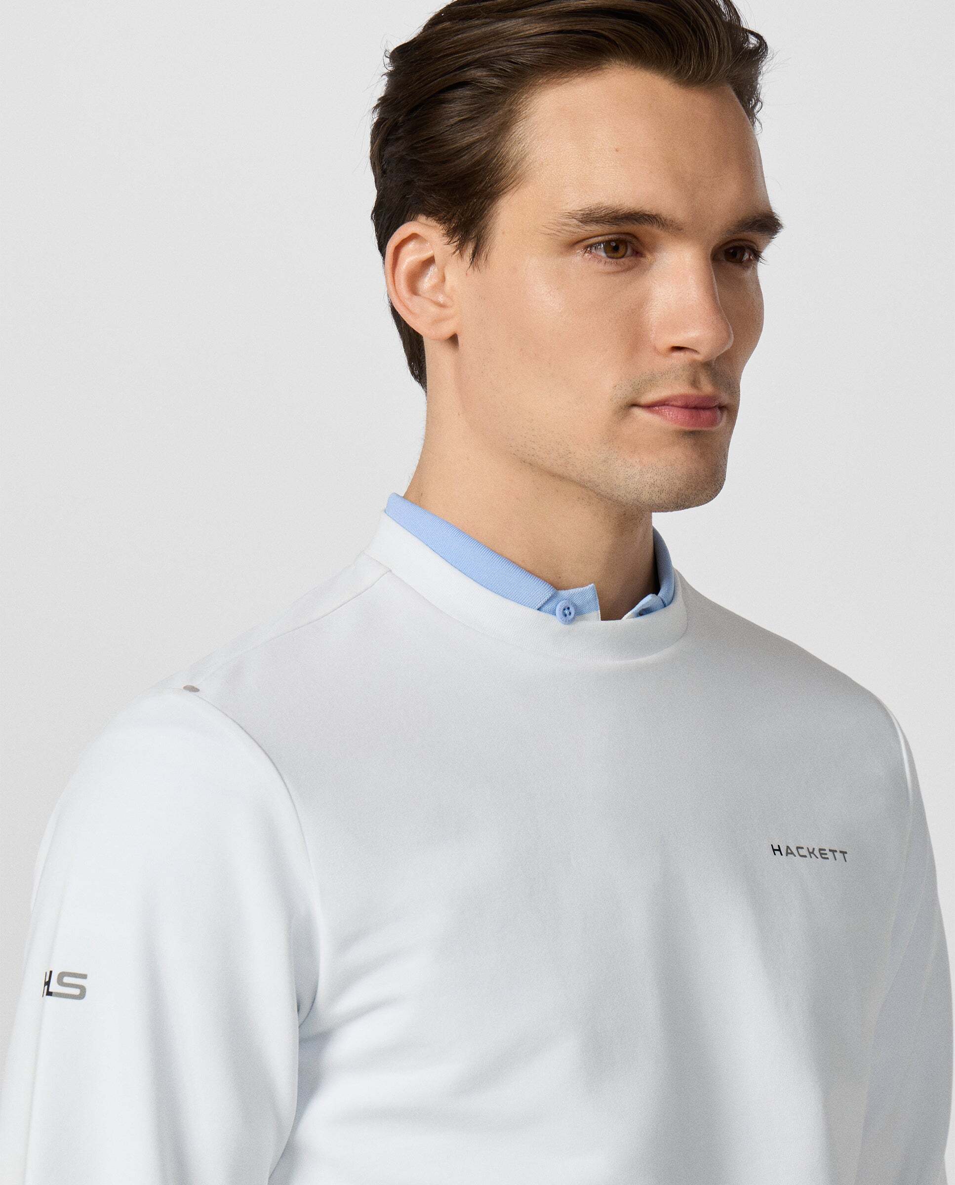 Sudadera de hombre cuello redondo con logo - Hackett - Blanco Blanco-4