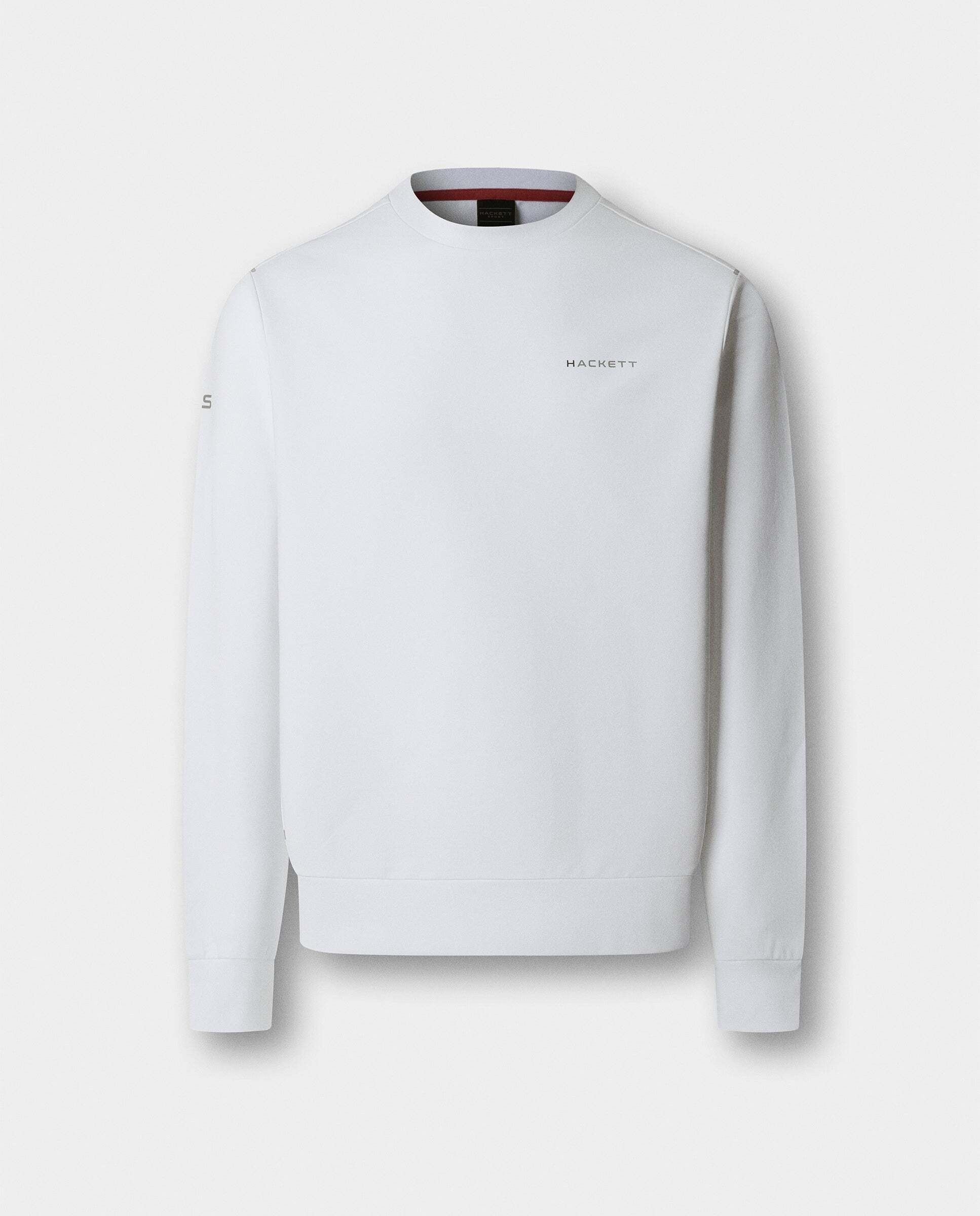 Sudadera de hombre cuello redondo con logo - Hackett - Blanco Blanco-9