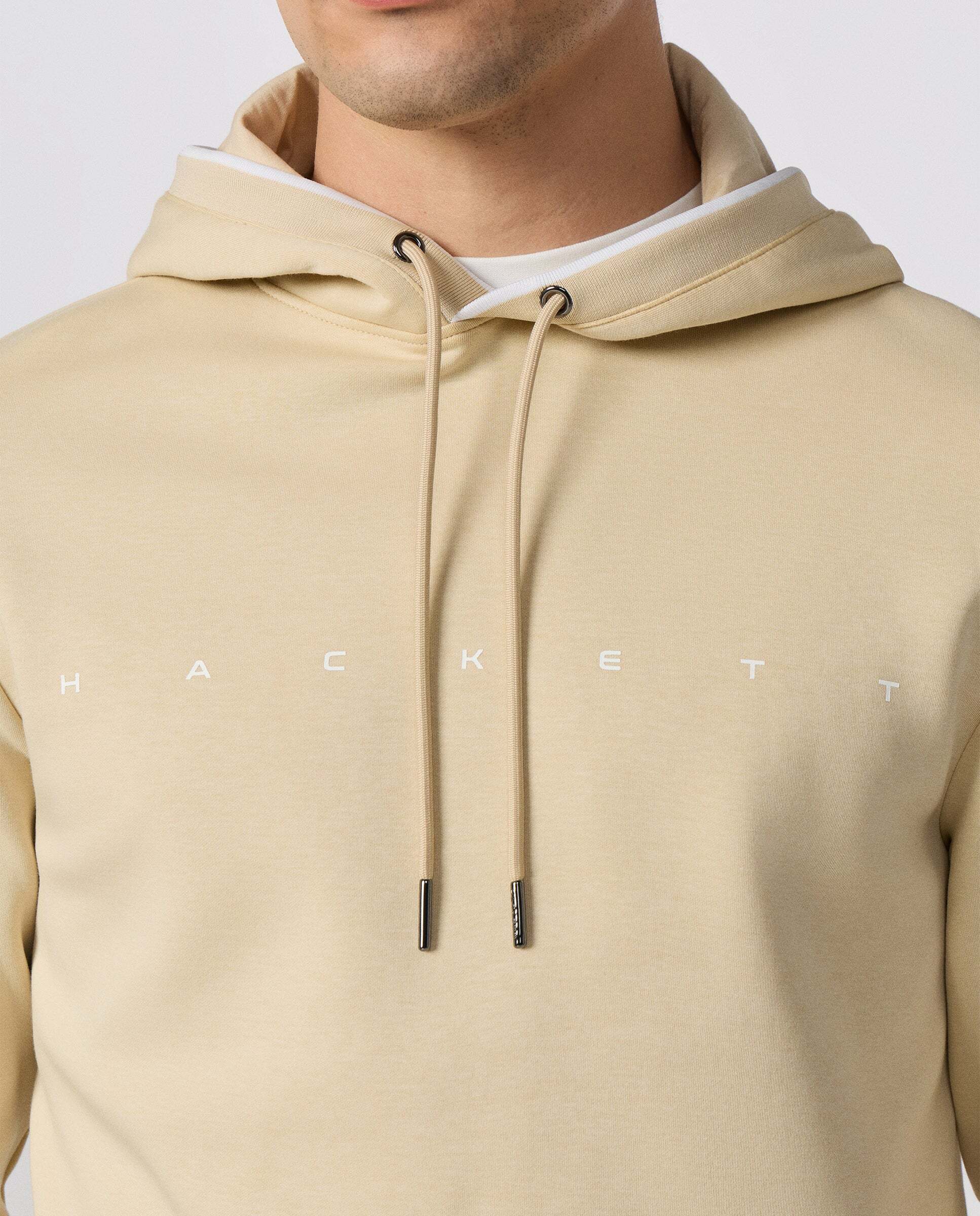 Sudadera de hombre con capucha club - Hackett - Natural Natural-7