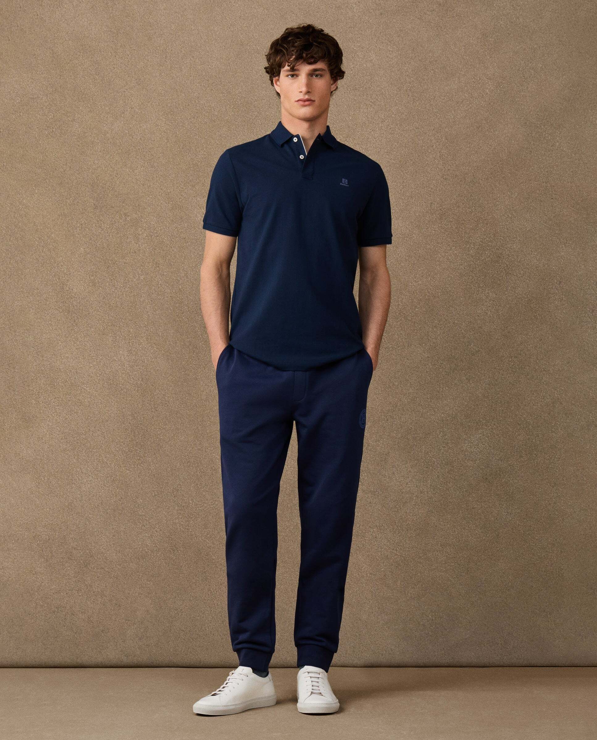 Polo de hombre de manga corta con ribete fit clásico - Hackett - Azul marino Azul marino-2