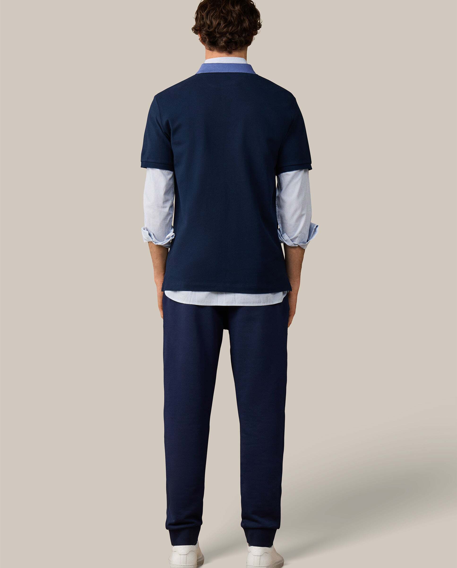 Polo de hombre de manga corta con cinta fit clásico - Hackett - Azul marino Azul marino-3