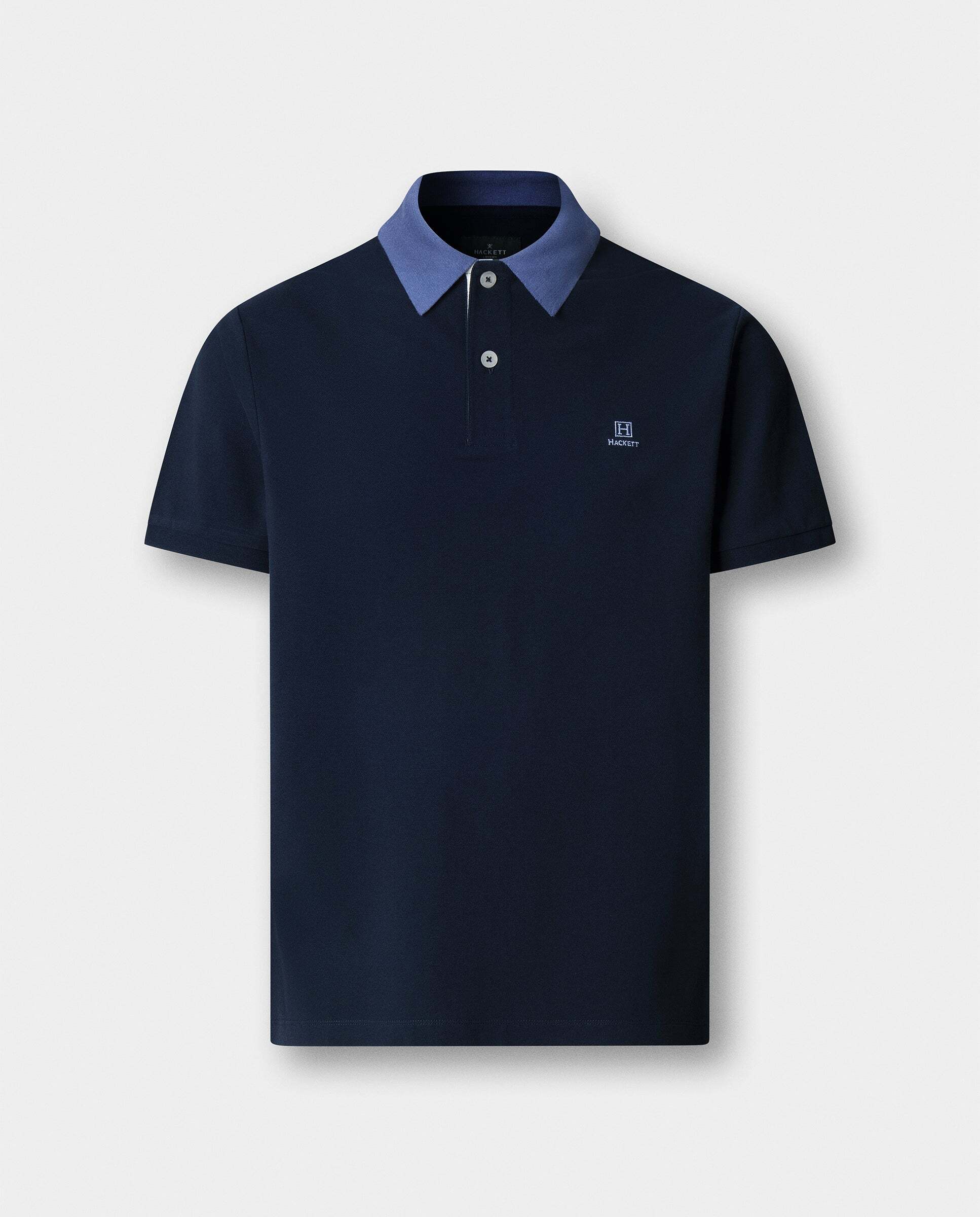 Polo de hombre de manga corta con cinta fit clásico - Hackett - Azul marino Azul marino-9