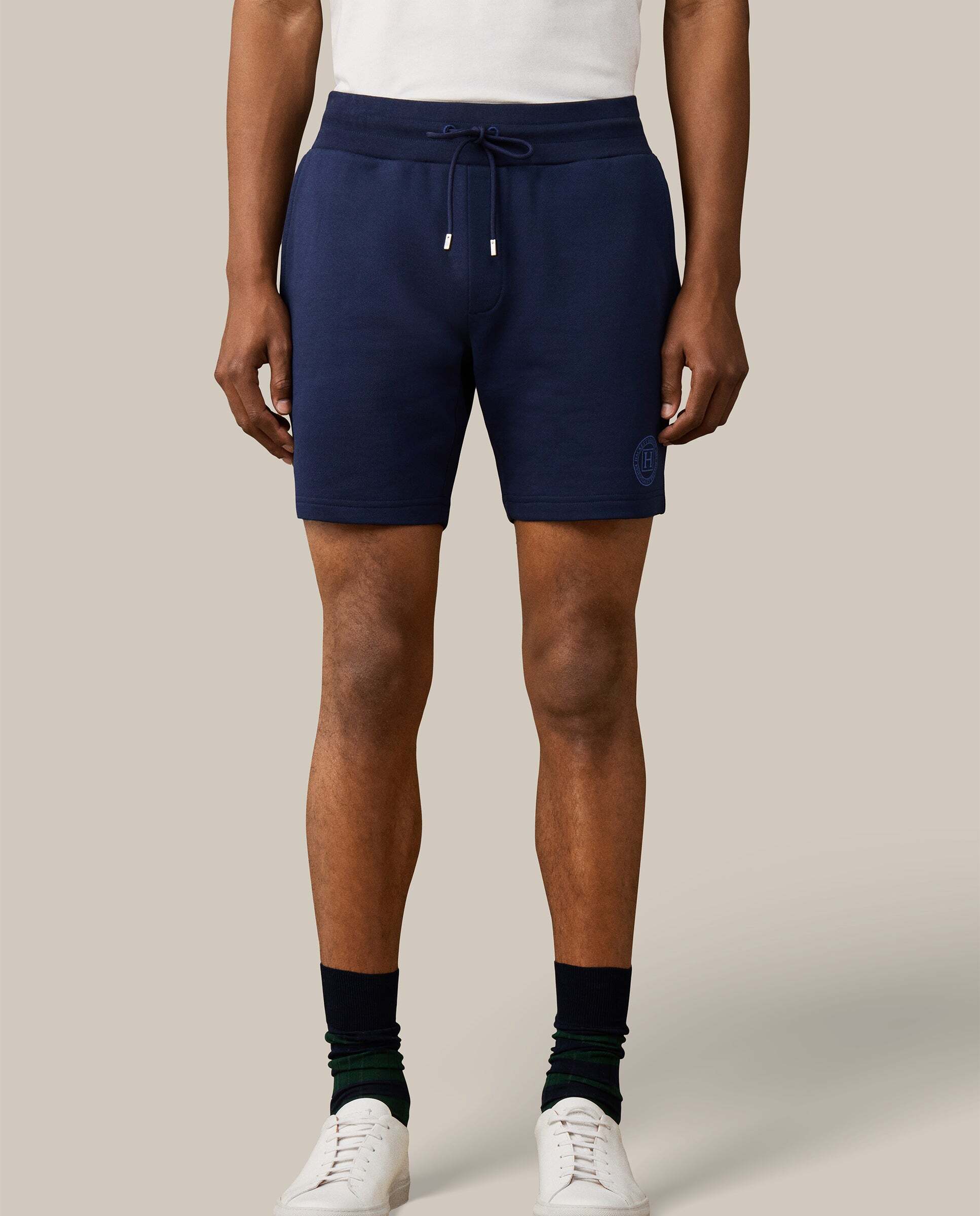 Hackett - Pantalón corto de felpa con logo h.