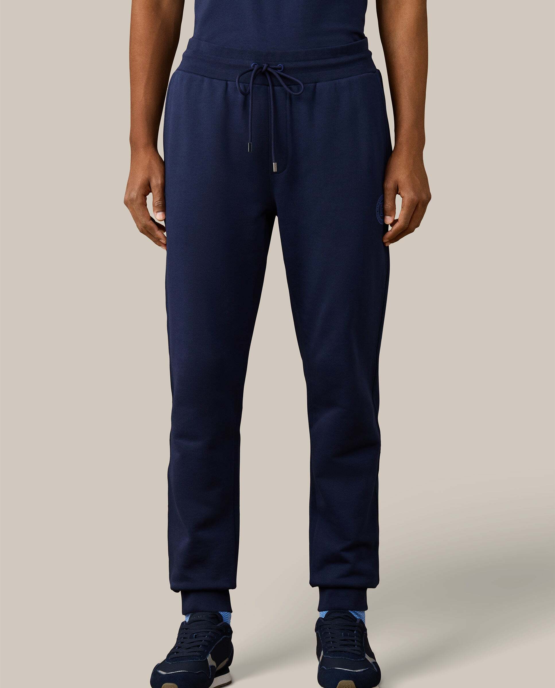 Jogger de hombre de felpa con logo h - Hackett - Azul Azul-1