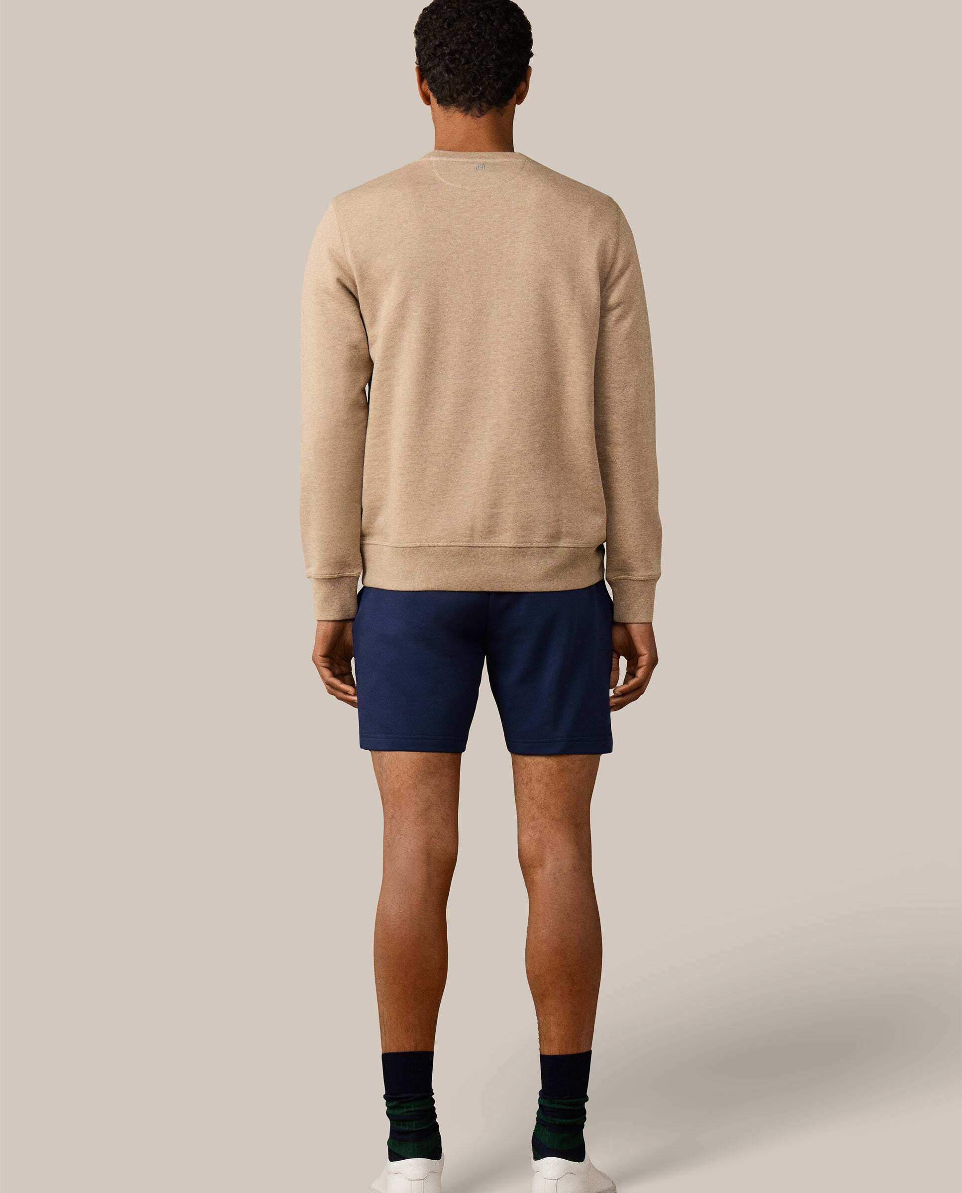 Sudadera de hombre cuello redondo con logo h - Hackett - Beige Beige-3