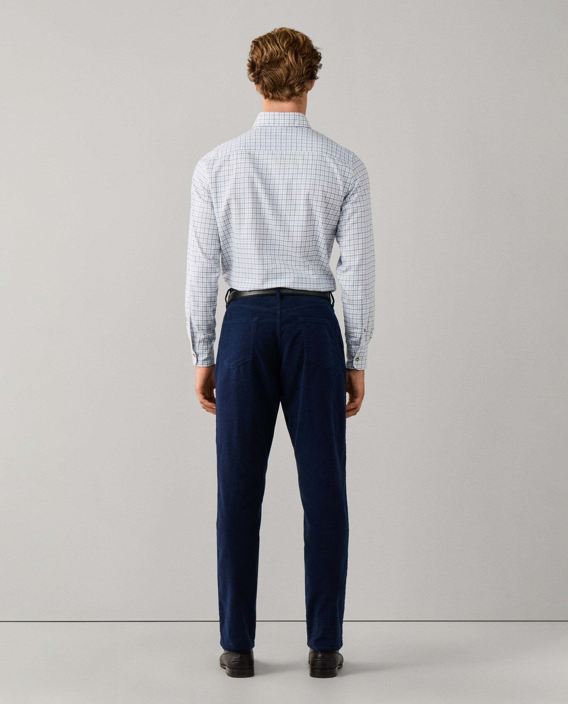 Pantalón de hombre trinity moleskin fit regular - Hackett - Azul Azul-3