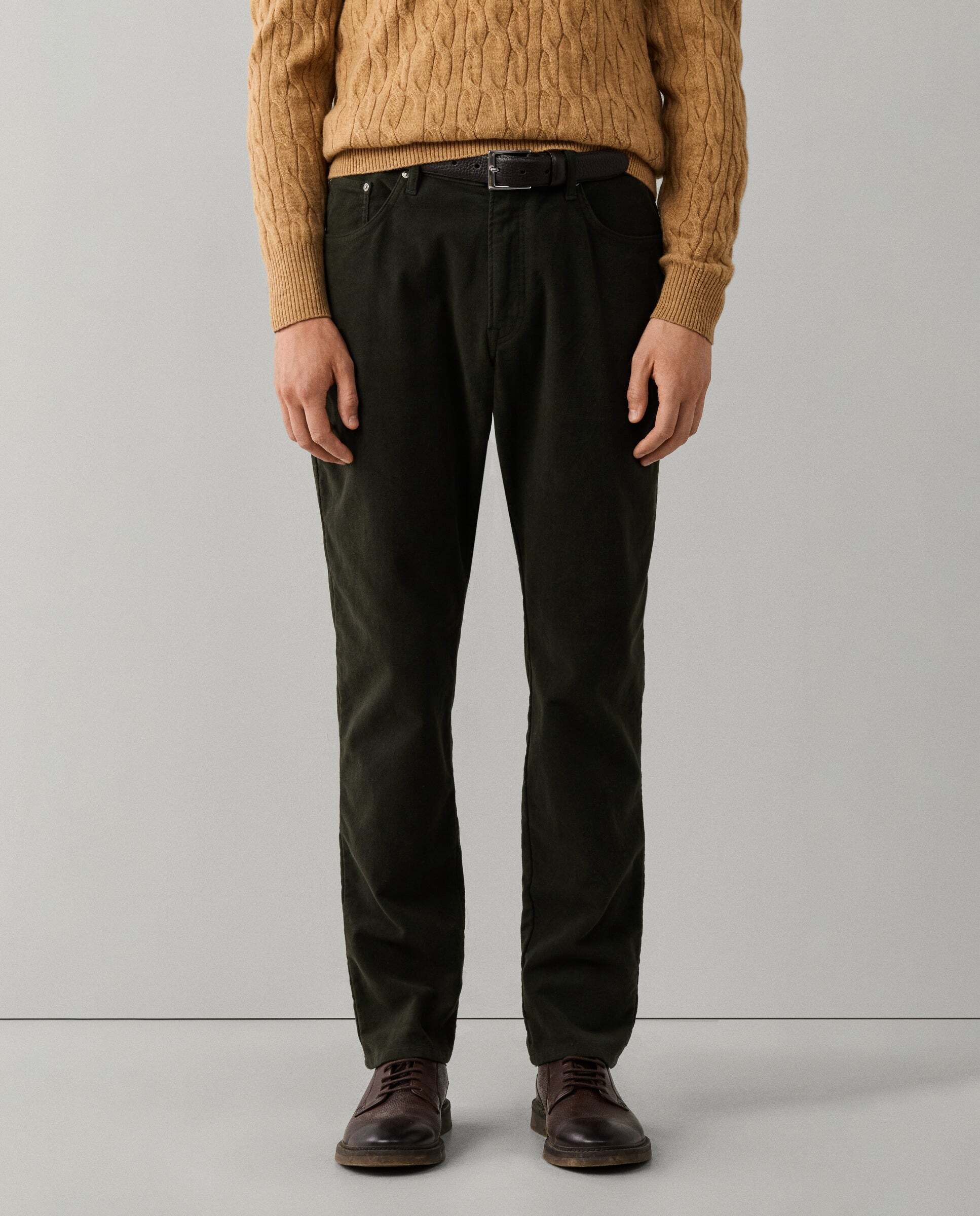 Pantalón de hombre trinity moleskin fit regular - Hackett - Verde Verde-1