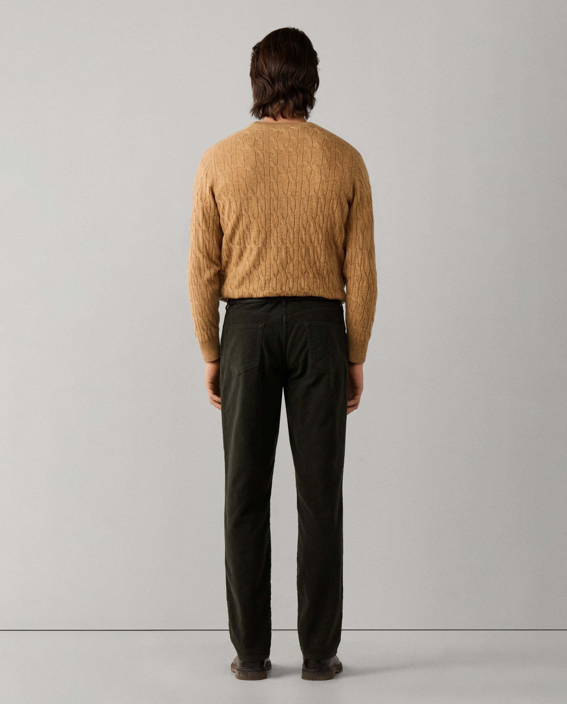 Pantalón de hombre trinity moleskin fit regular - Hackett - Verde Verde-3