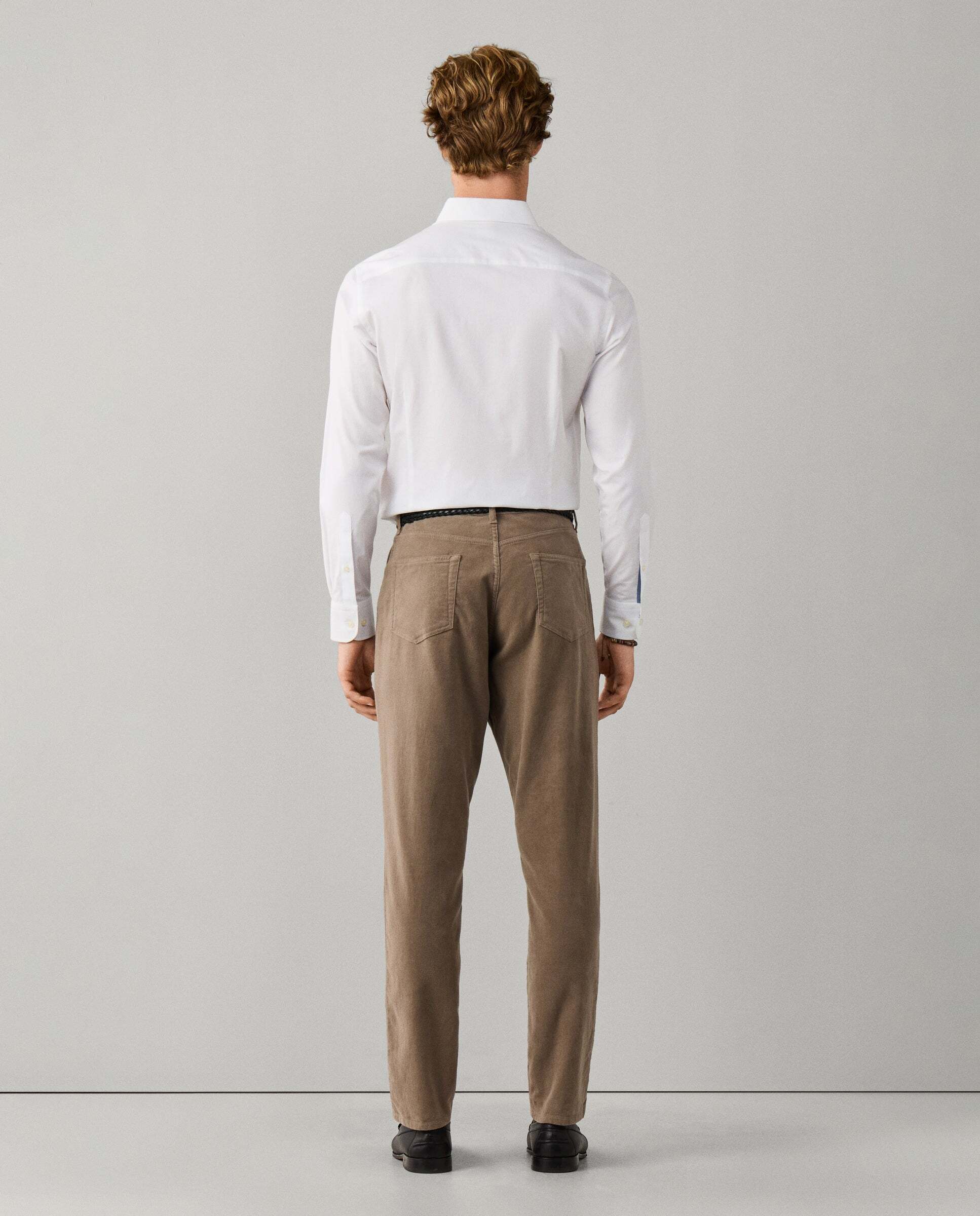 Pantalón de hombre trinity moleskin fit regular - Hackett - Natural Natural-3