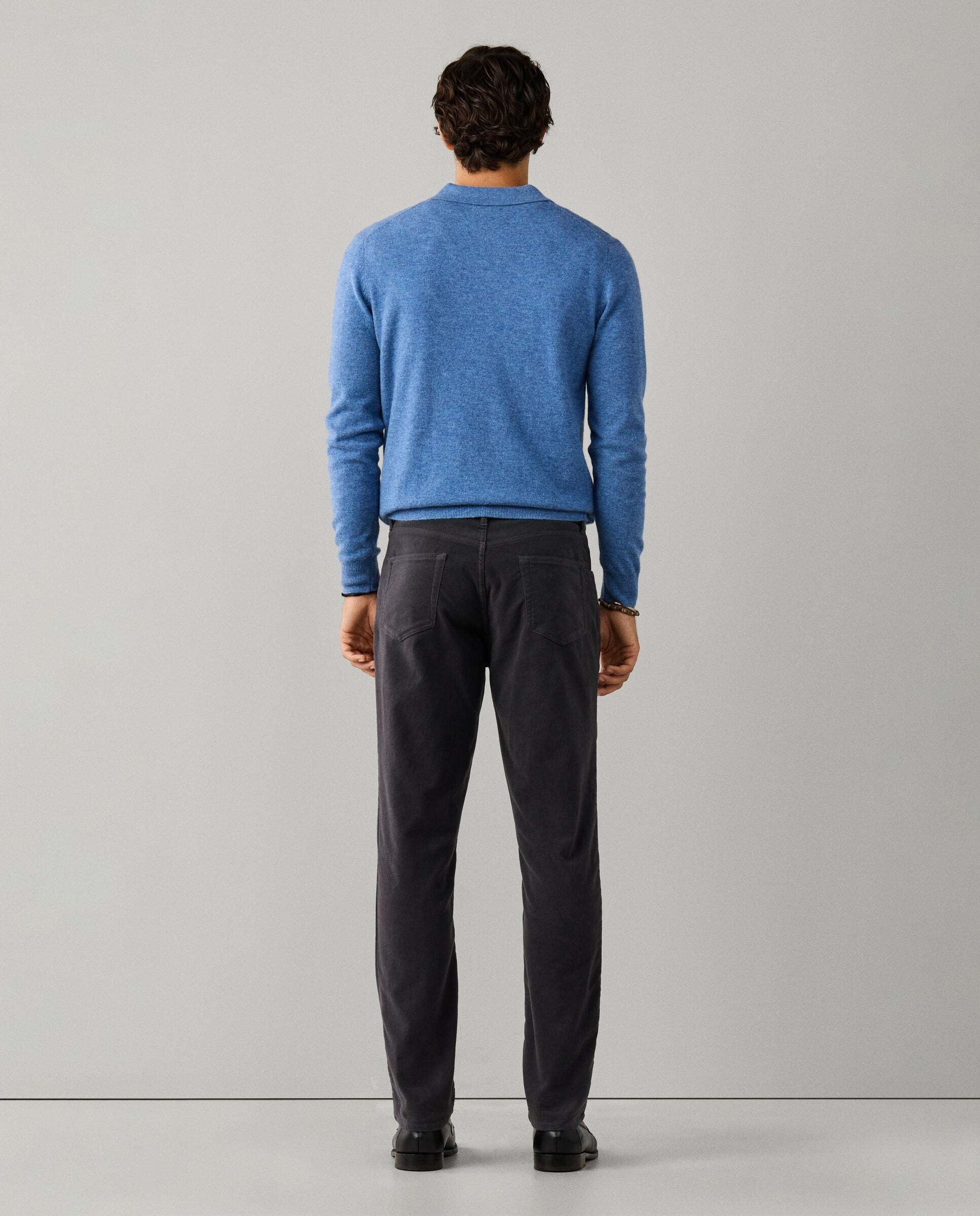 Pantalón de hombre trinity moleskin fit regular - Hackett - Gris Gris-3