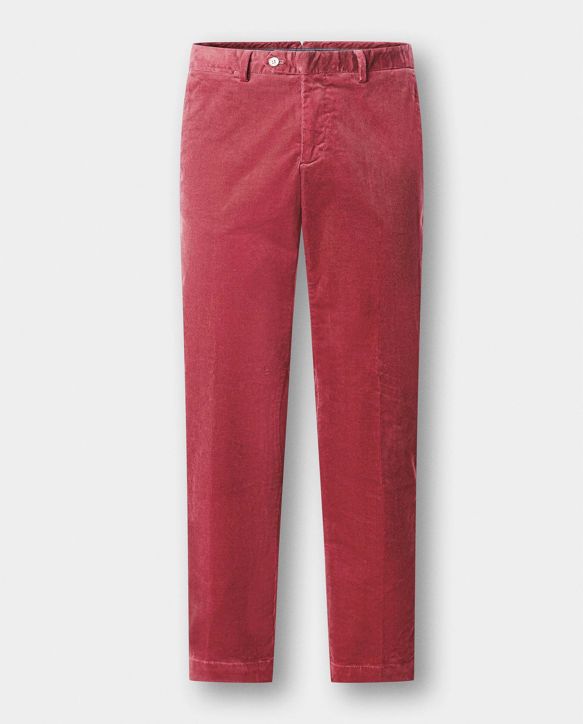 Chino de hombre de pana kensington teñido con pigmentos fit slim - Hackett - Rojo Rojo-6