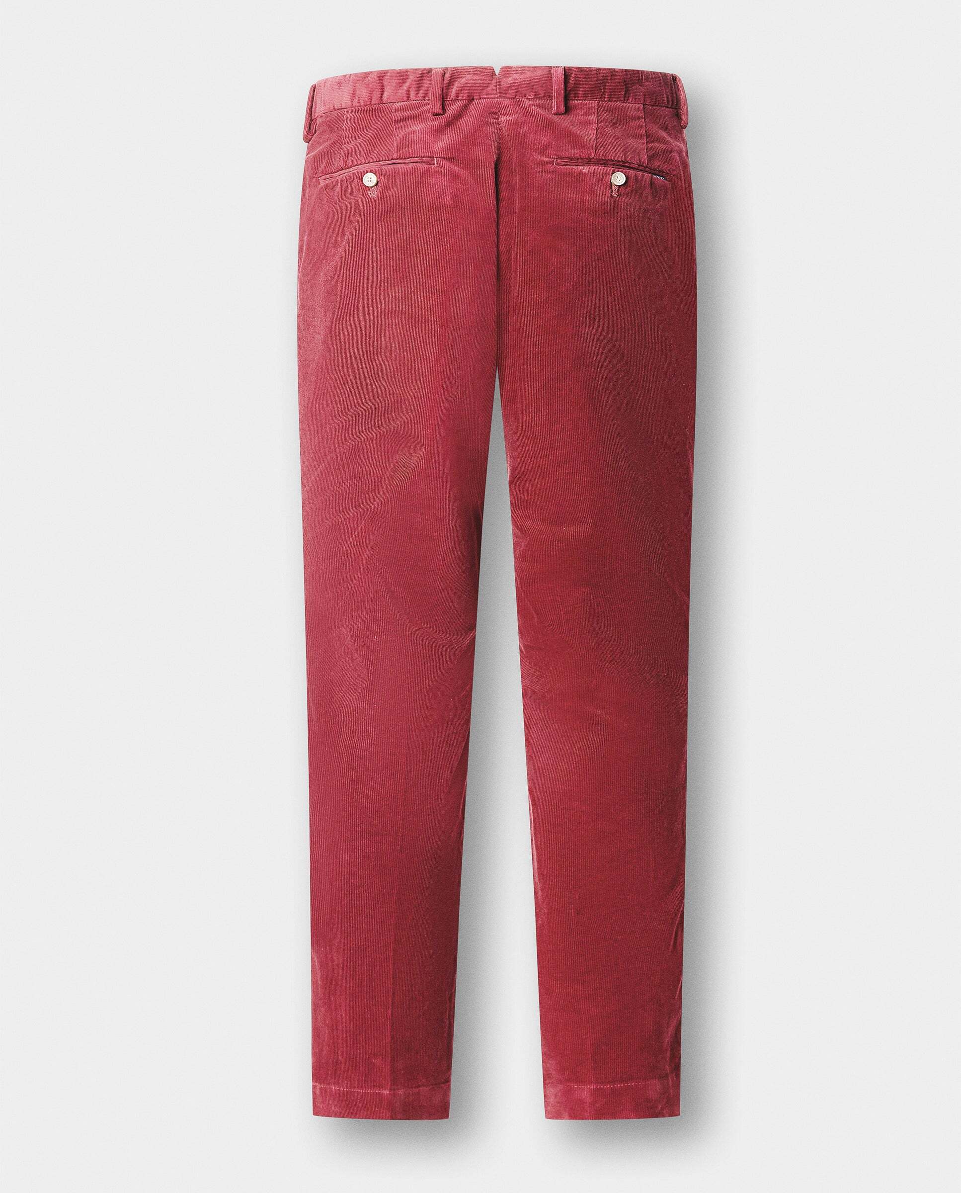 Chino de hombre de pana kensington teñido con pigmentos fit slim - Hackett - Rojo Rojo-5