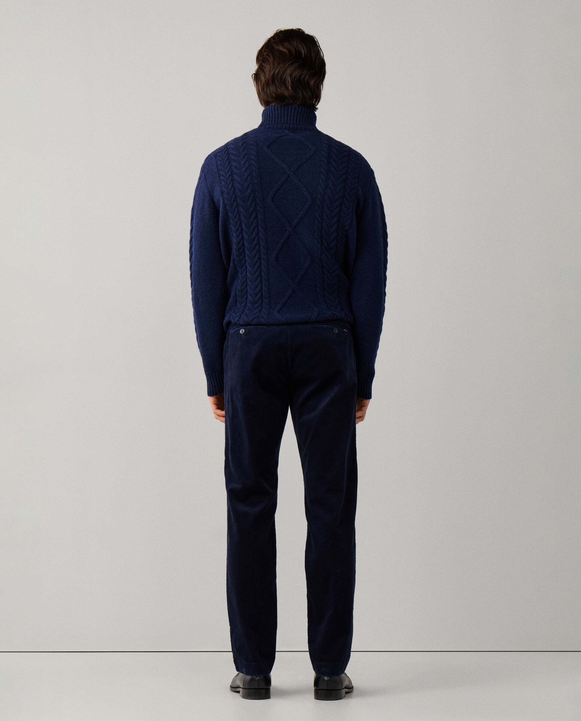 Chino de hombre de pana kensington teñido con pigmentos fit slim - Hackett - Azul Azul-3