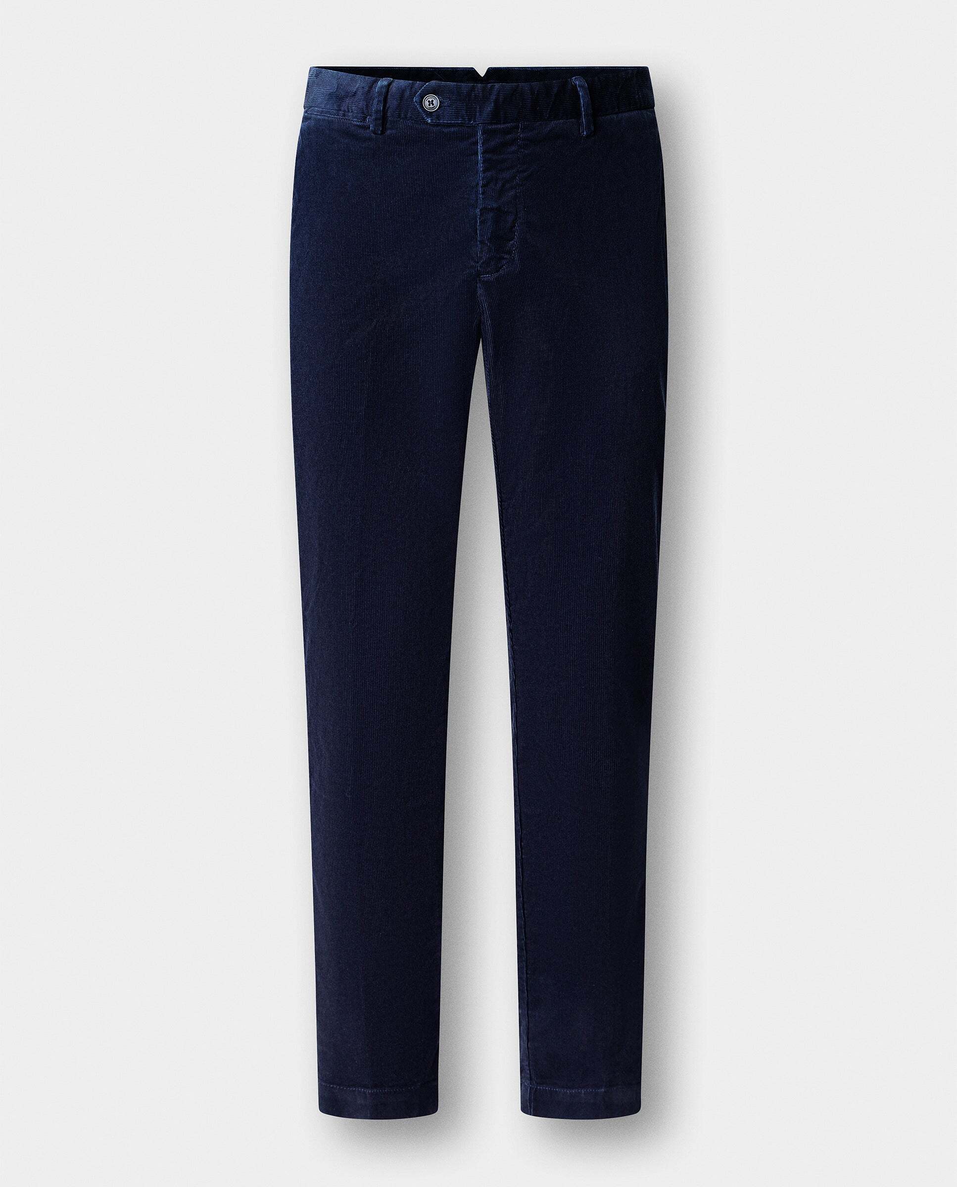 Chino de hombre de pana kensington teñido con pigmentos fit slim - Hackett - Azul Azul-7