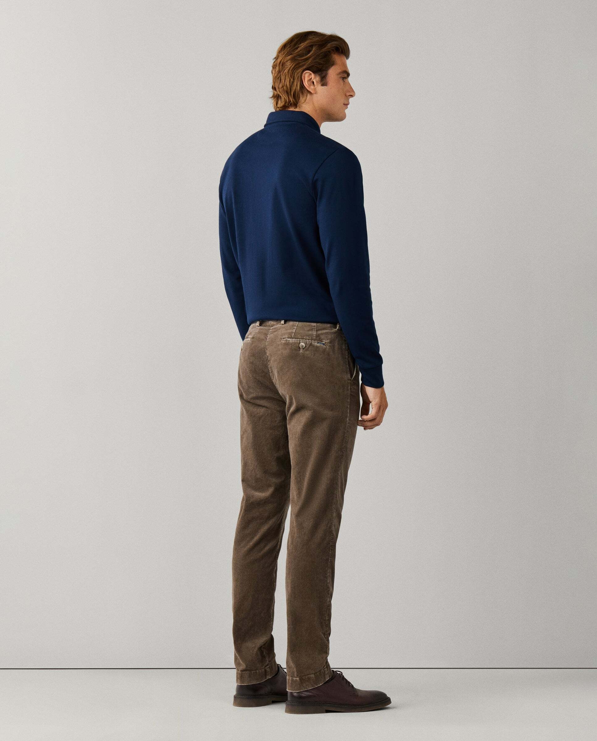 Chino de hombre de pana kensington teñido con pigmentos fit slim - Hackett - Natural Natural-3