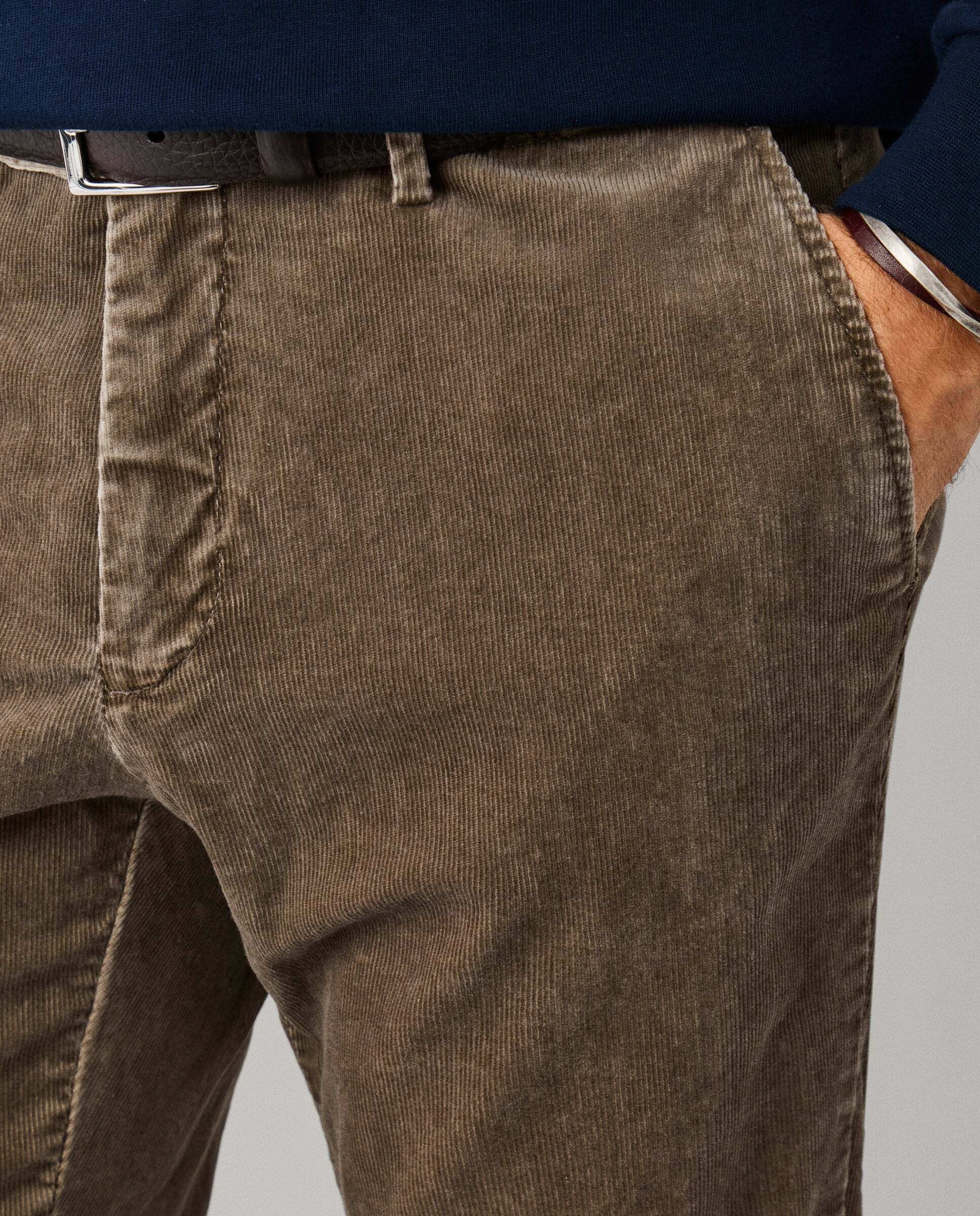 Chino de hombre de pana kensington teñido con pigmentos fit slim - Hackett - Natural Natural-4
