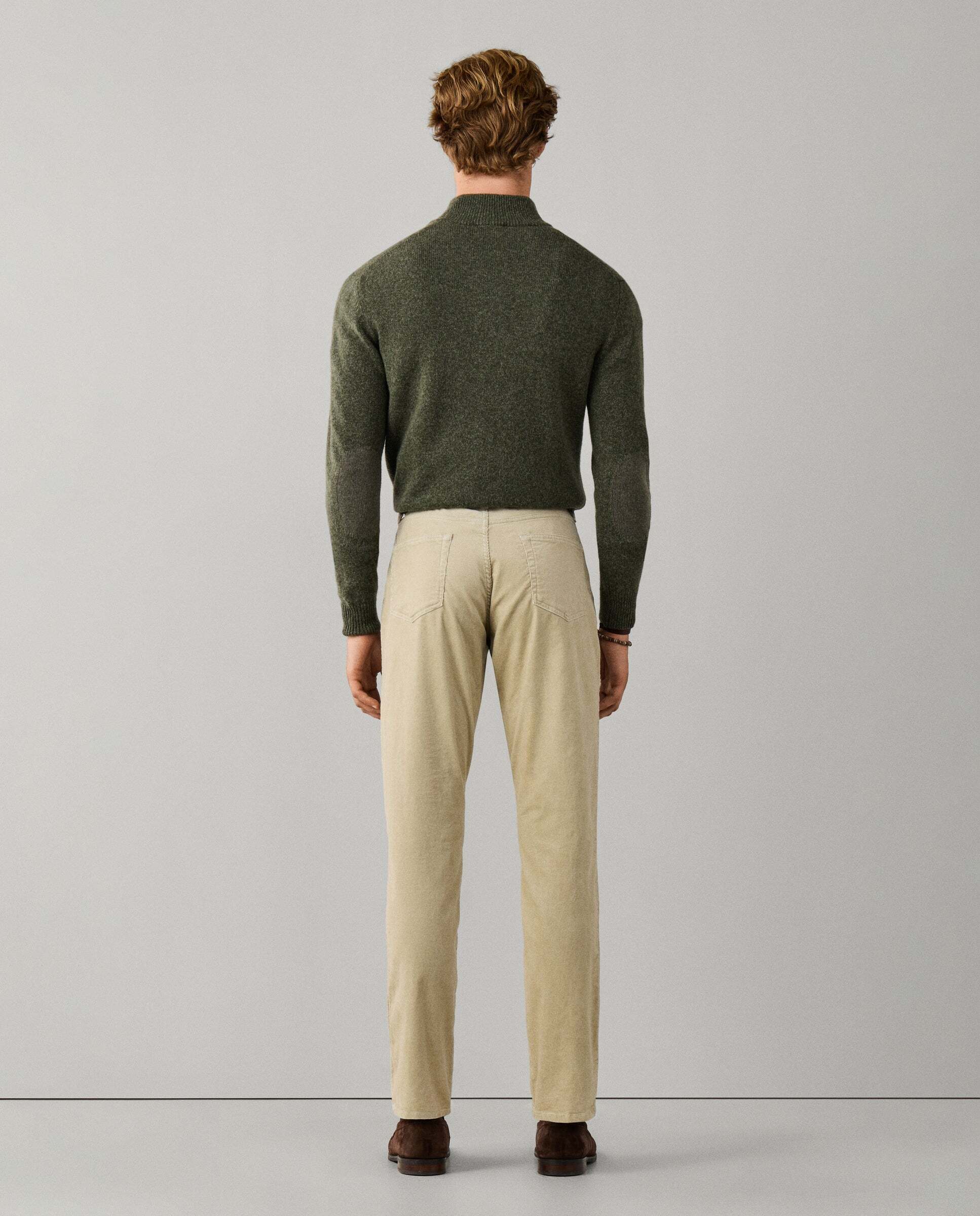 Pantalón de hombre pana 5 bolsillos fit regular - Hackett - Crema Crema-3