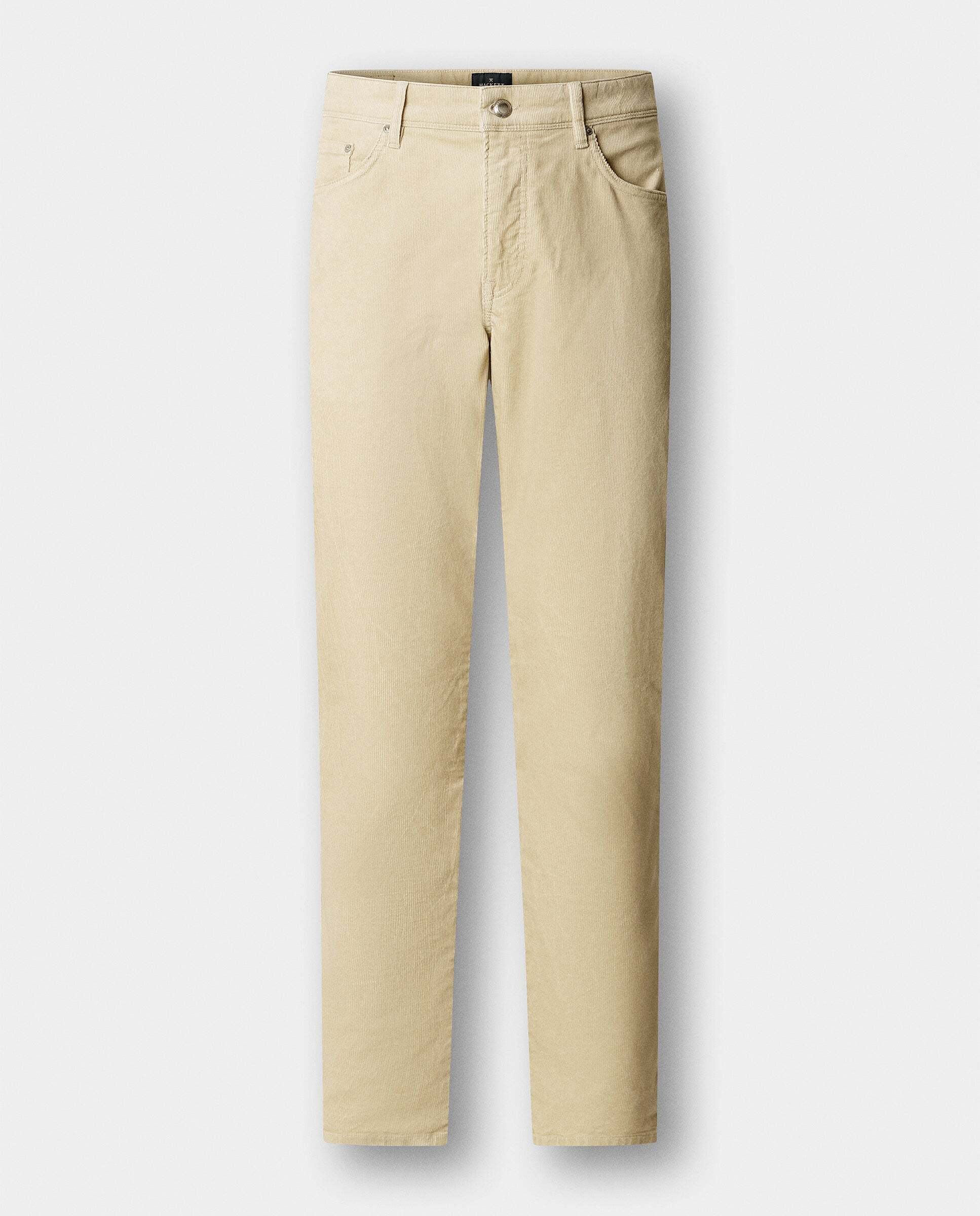 Pantalón de hombre pana 5 bolsillos fit regular - Hackett - Crema Crema-6