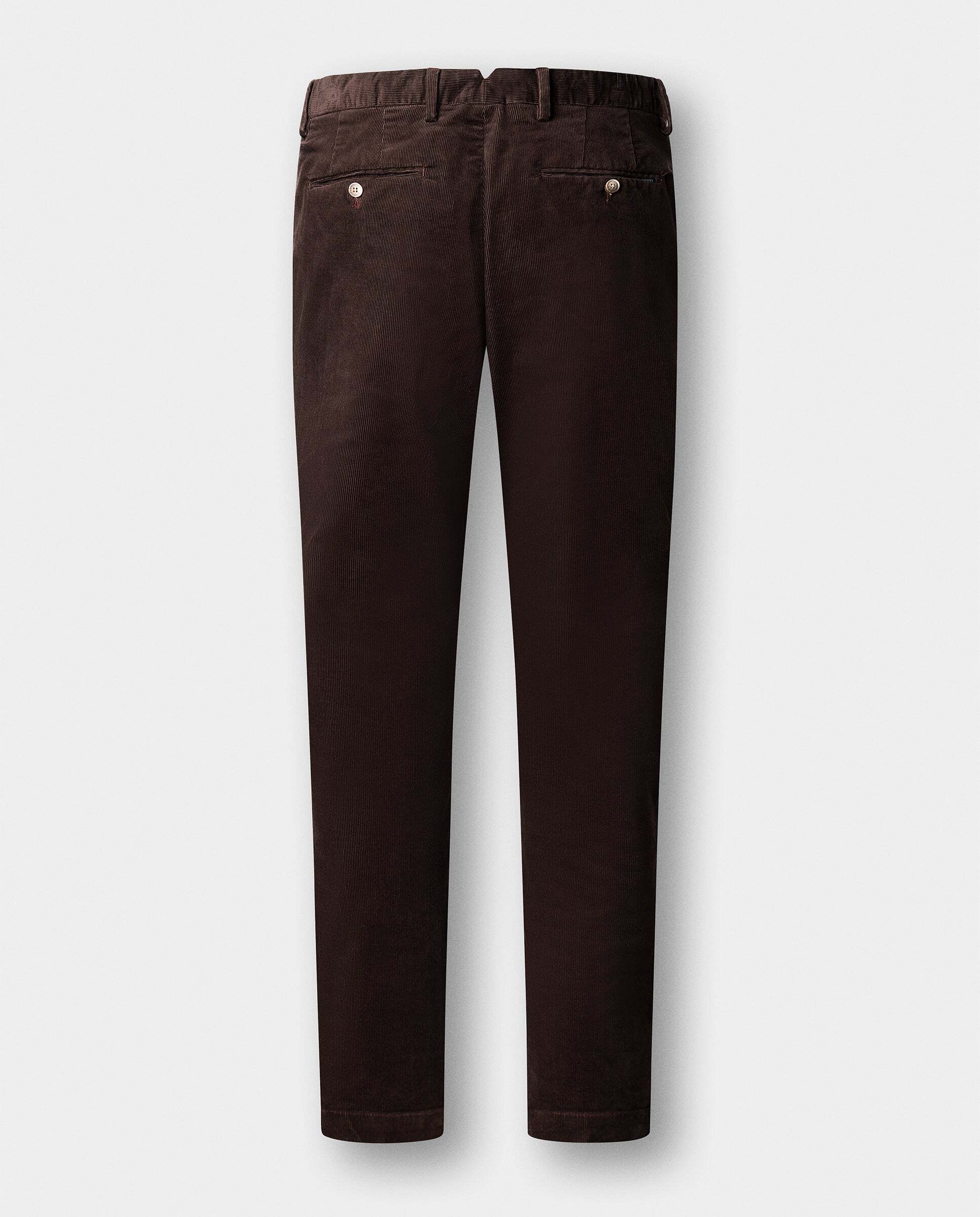 Chino de hombre de pana kensington teñido con pigmentos fit slim - Hackett - Marrón Marrón-6